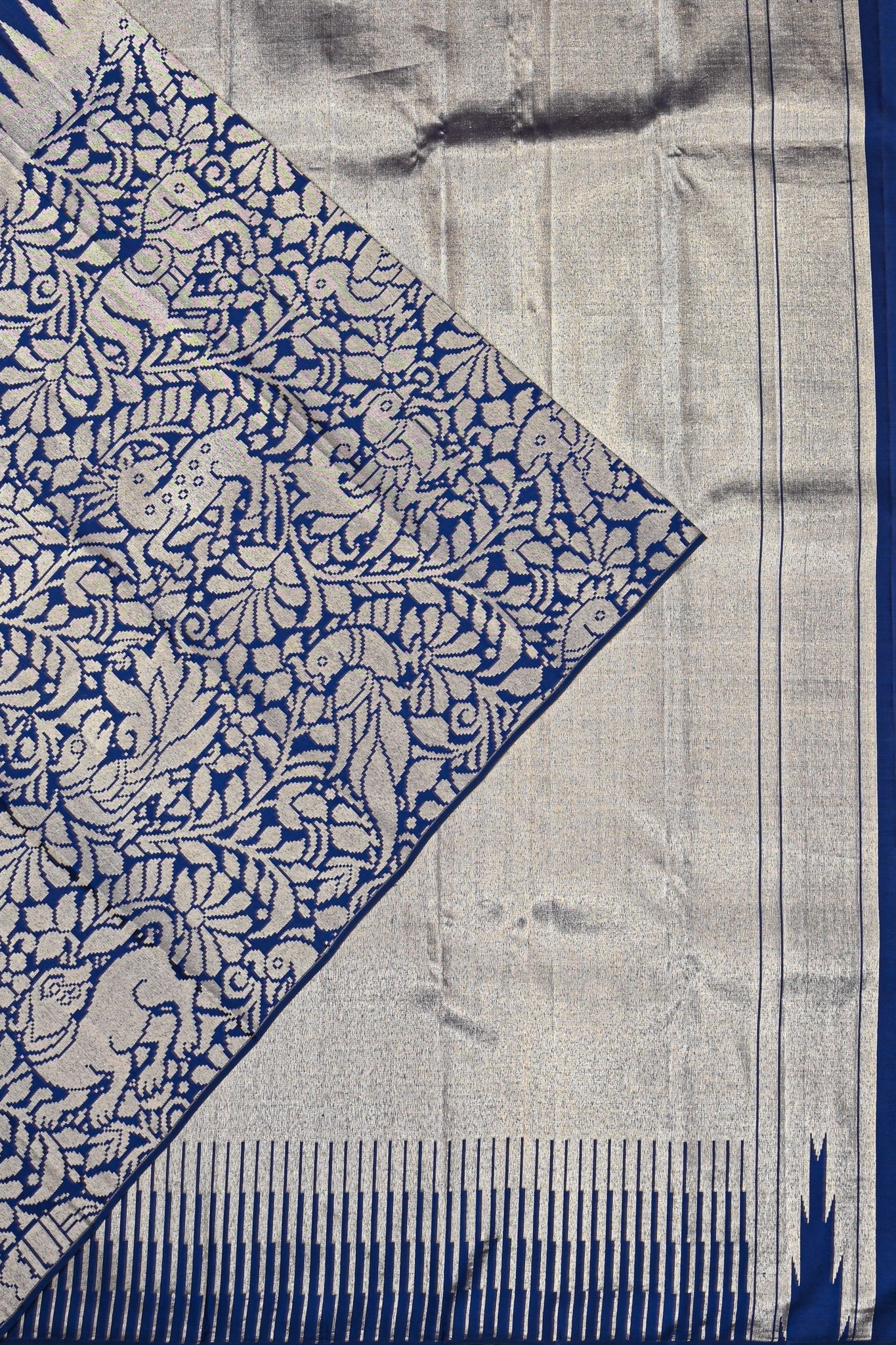 Taranga Kanchi Silk Brocade Blue Saree
