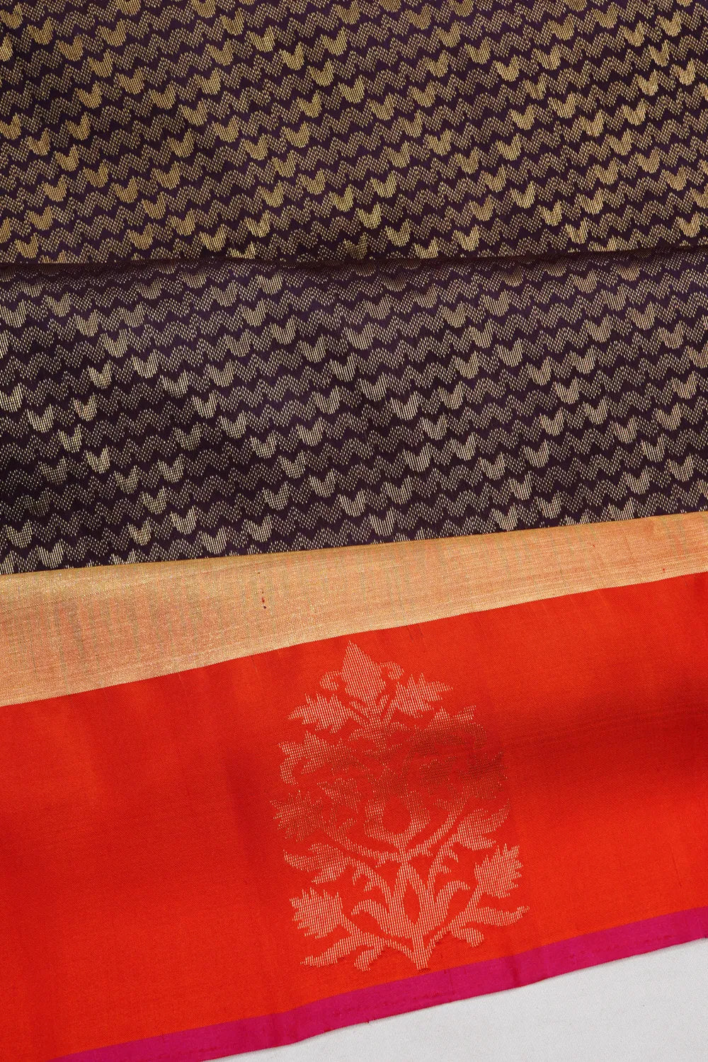 Coimbatore Silk Brocade Dark Blue Saree