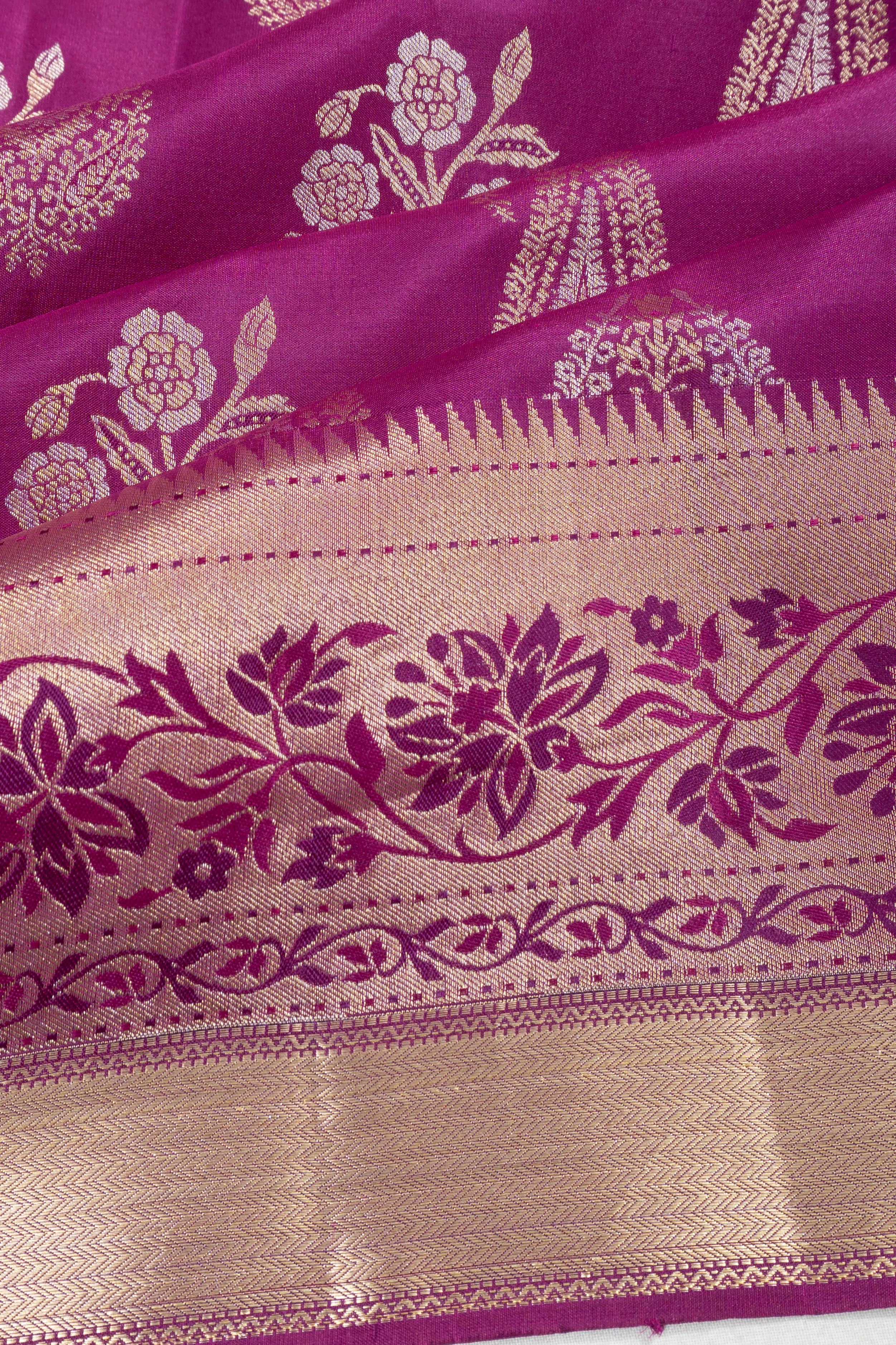 Coimbatore Soft Silk Brocade Purple Saree