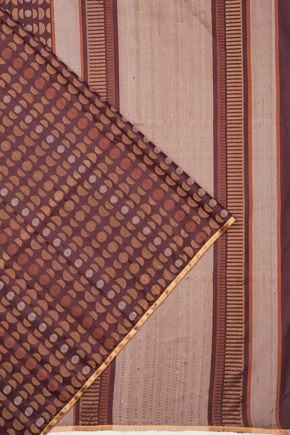 Coimbatore Soft Silk Brocade Brown Saree
