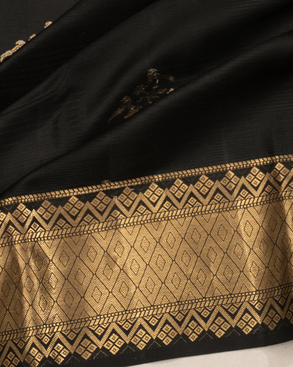 Taranga Kanchi Silk Butta Black Saree