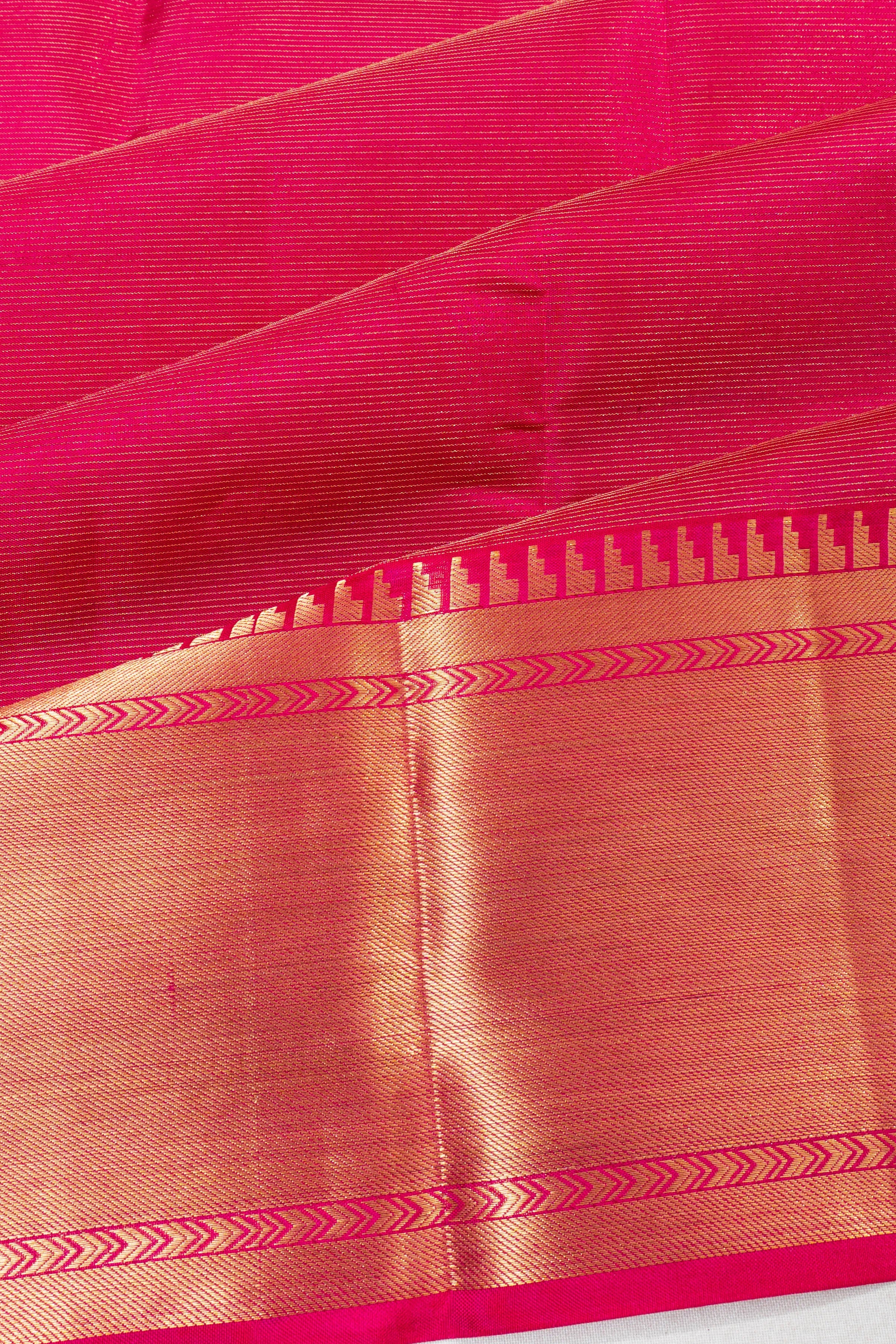 Taranga Kanchi Silk Oosi Lines Pink Saree