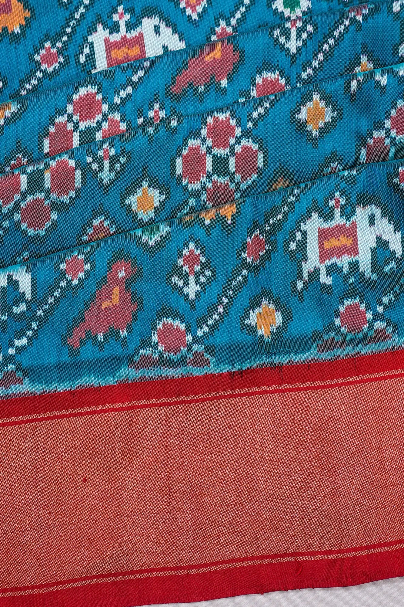 Pochampally Silk Ikat Blue Saree