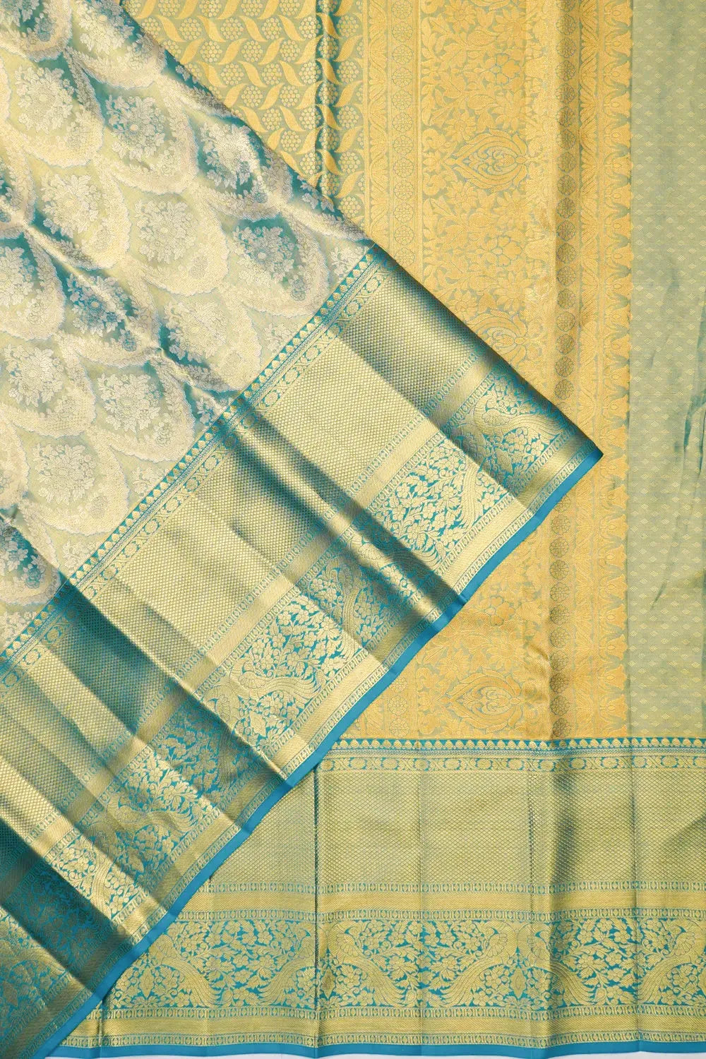 Taranga Kanchi Silk Brocade Sky Blue Saree
