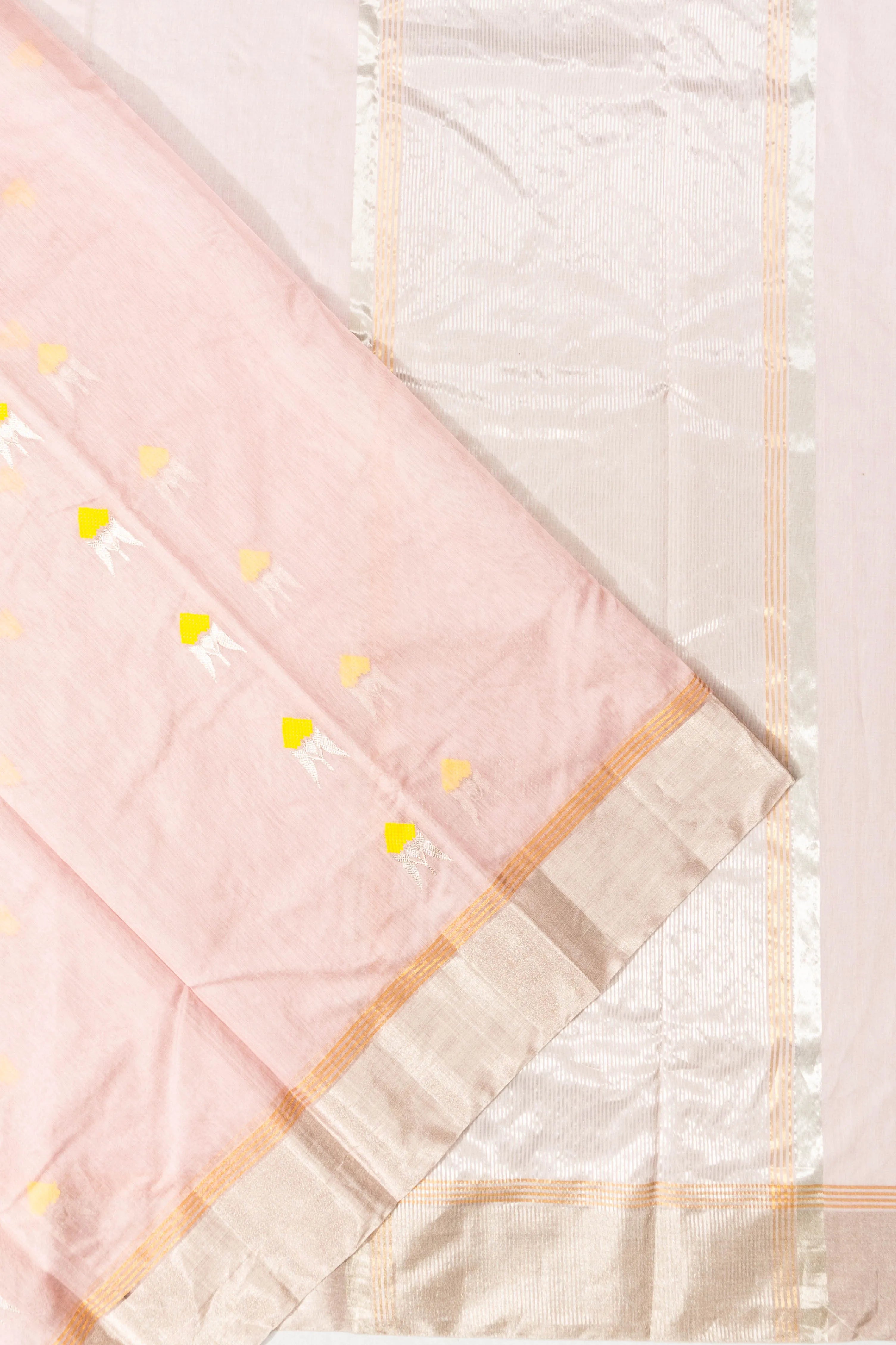Chanderi Silk Butta Peach Saree