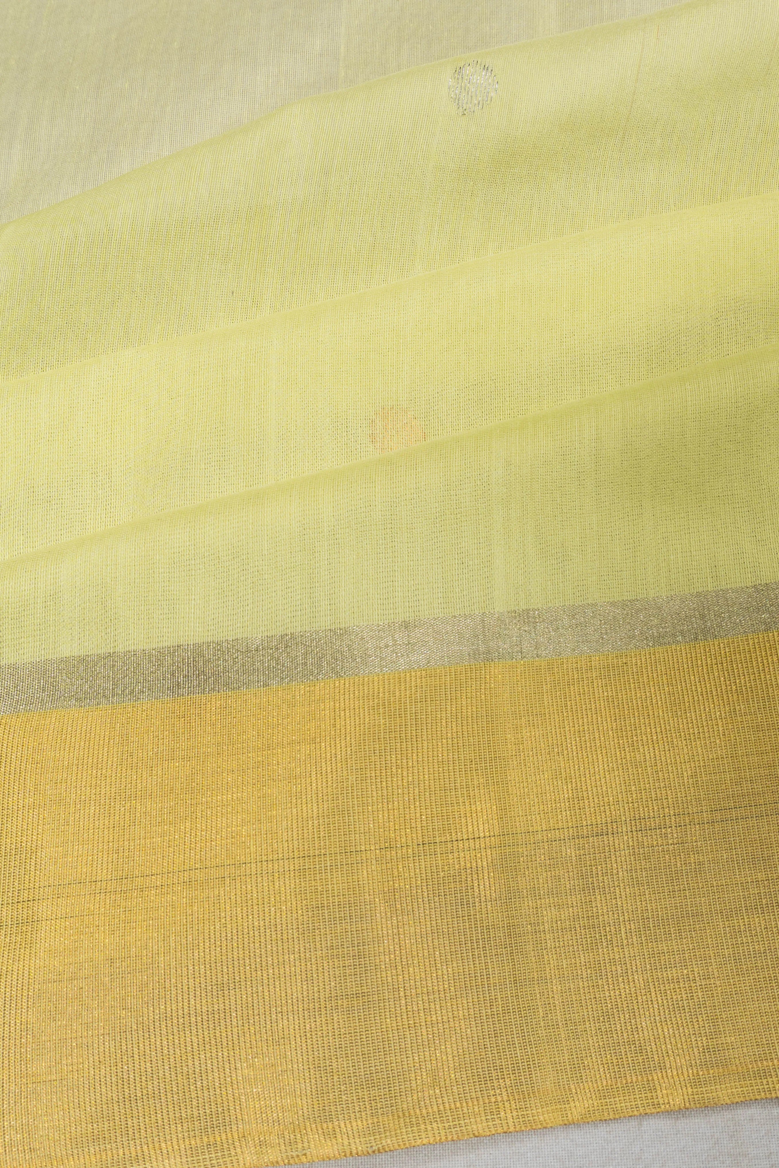 Chanderi Silk Butta Baby Pastel Yellow Saree