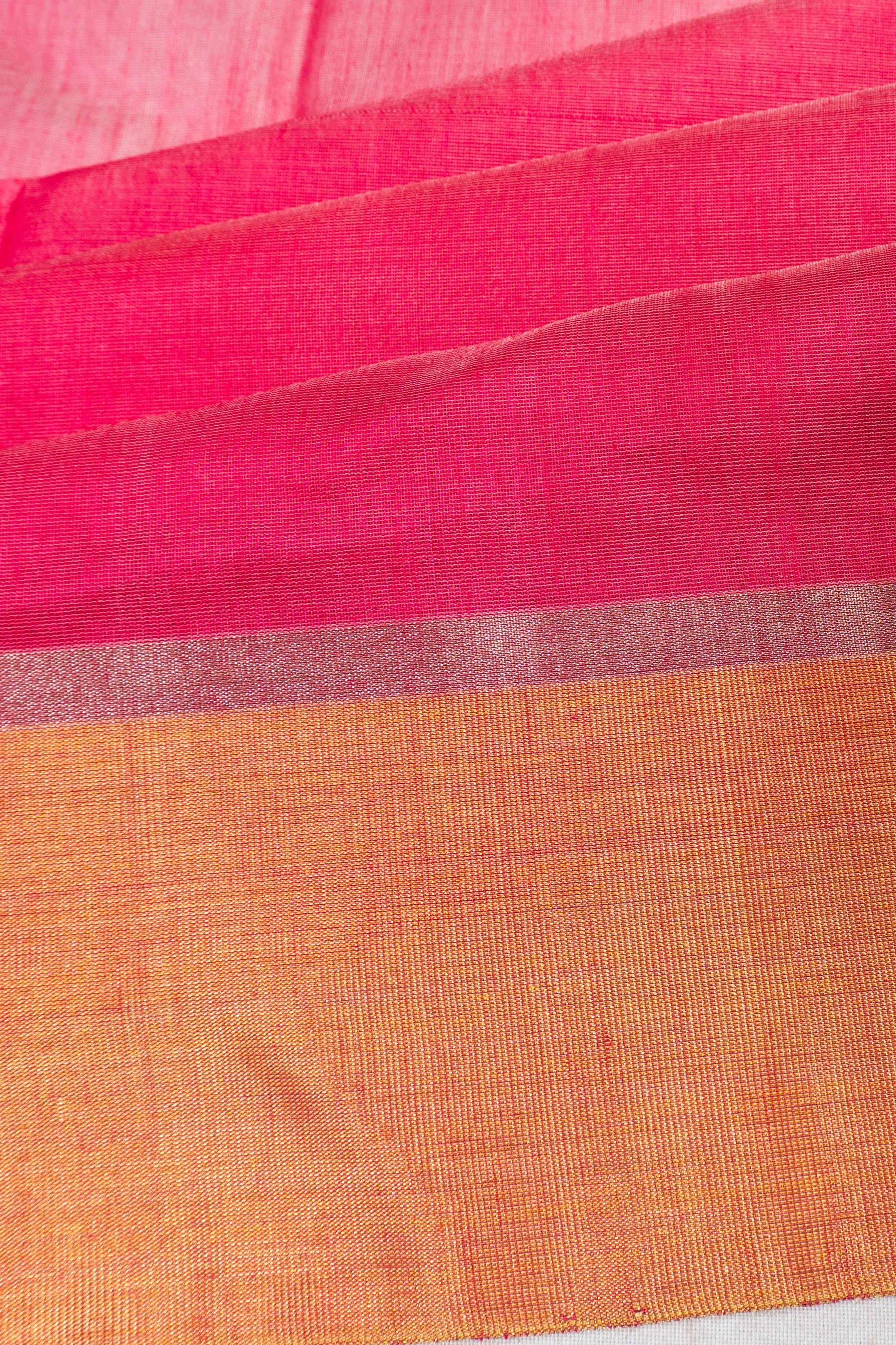 Chanderi Silk Butta Baby Pink Saree