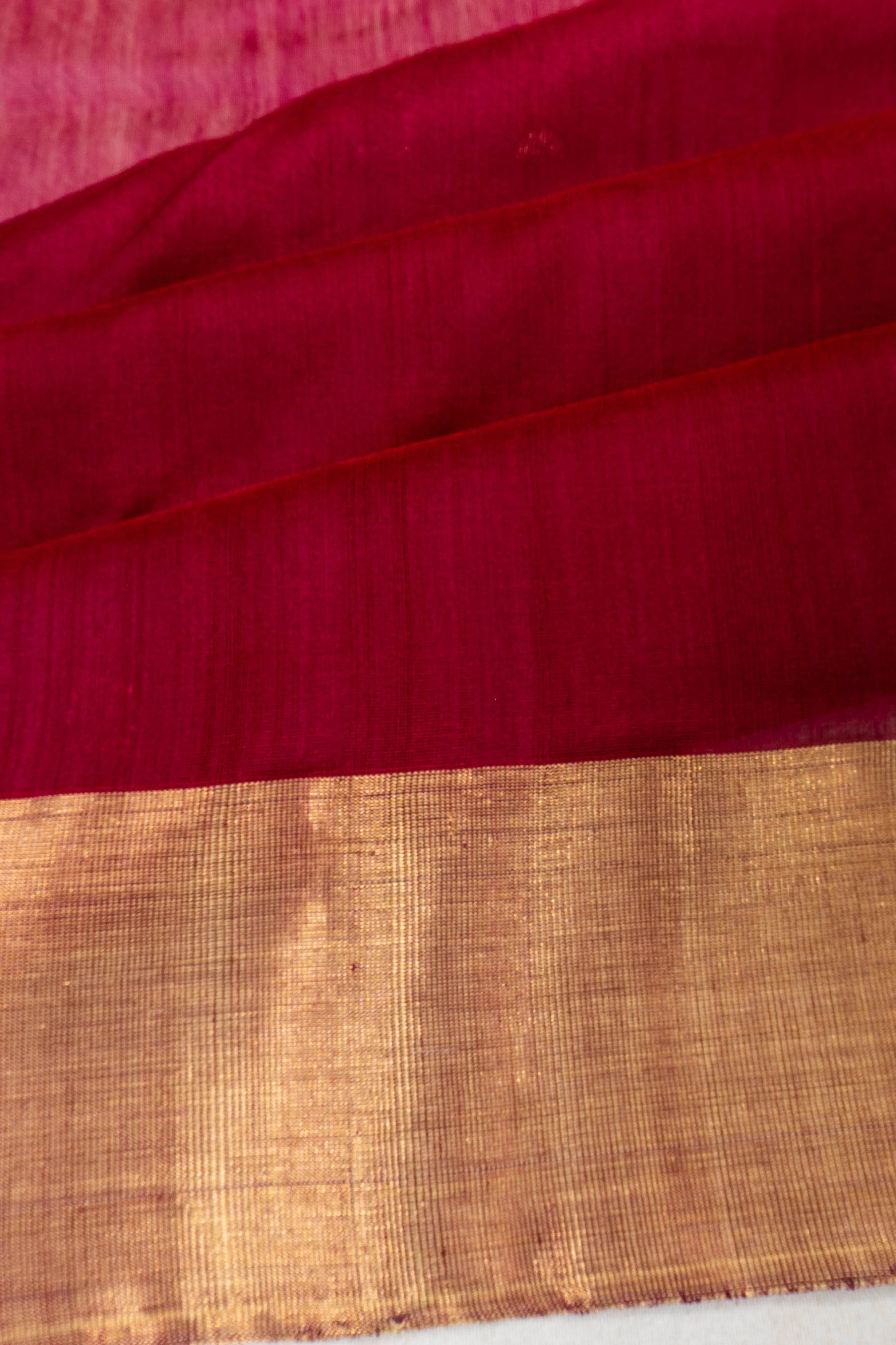 Chanderi Silk Butta Maroon Saree
