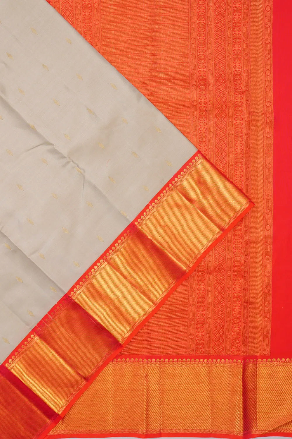 Taranga Kanchi Silk Butta Beige Saree