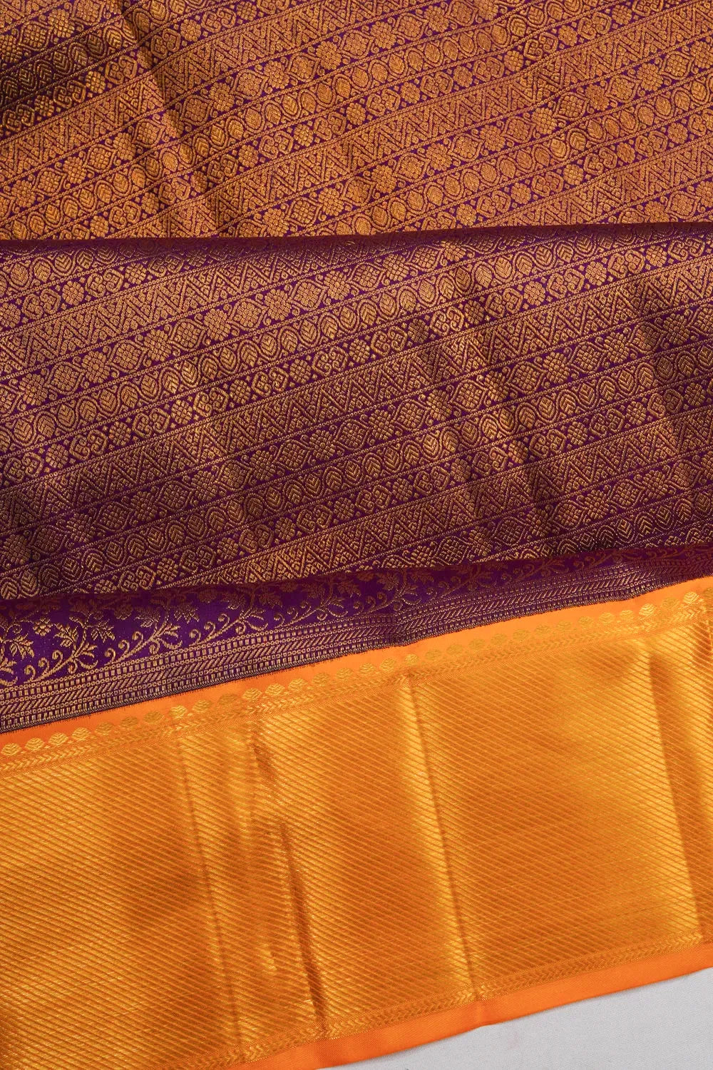 Taranga Kanchi Silk Brocade Purple Saree
