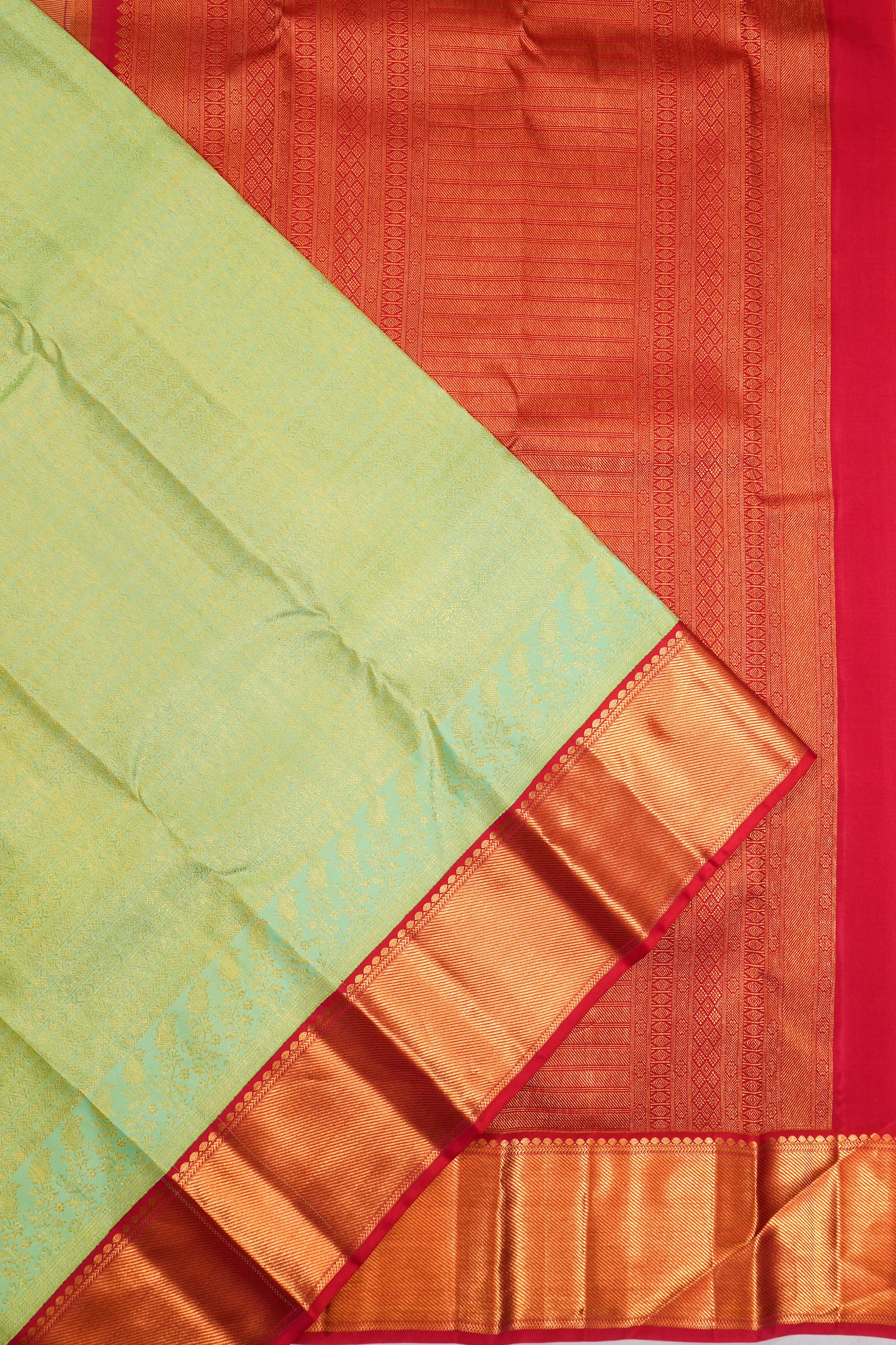 Taranga Kanchi Silk Brocade Green Saree