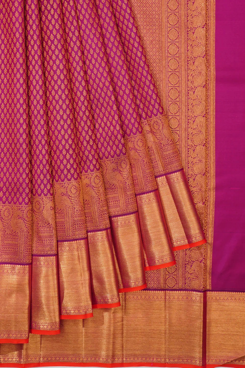 Taranga Kanchi Silk Brocade Purple Saree