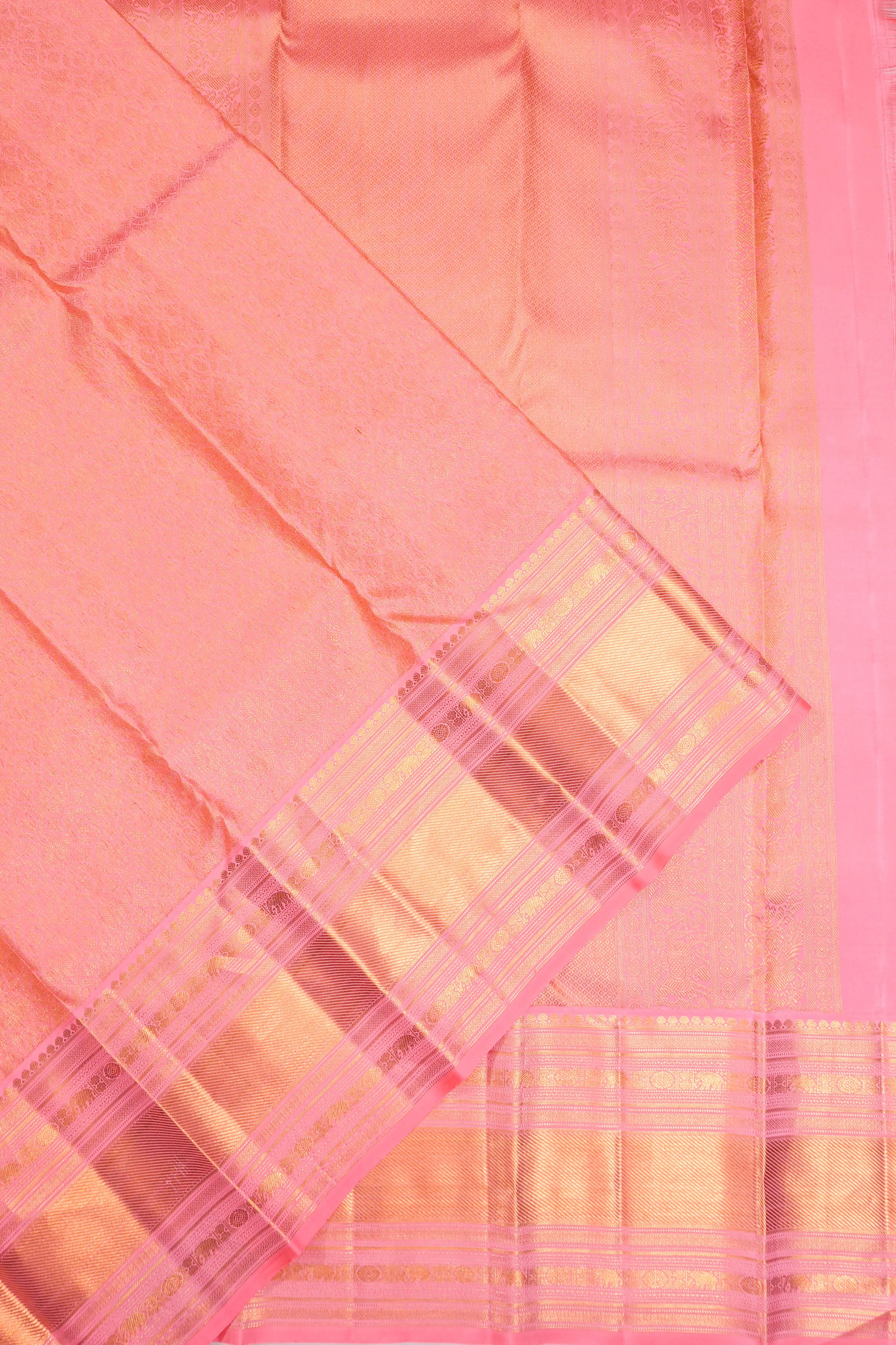 Taranga Kanchi Silk Brocade Pink Saree