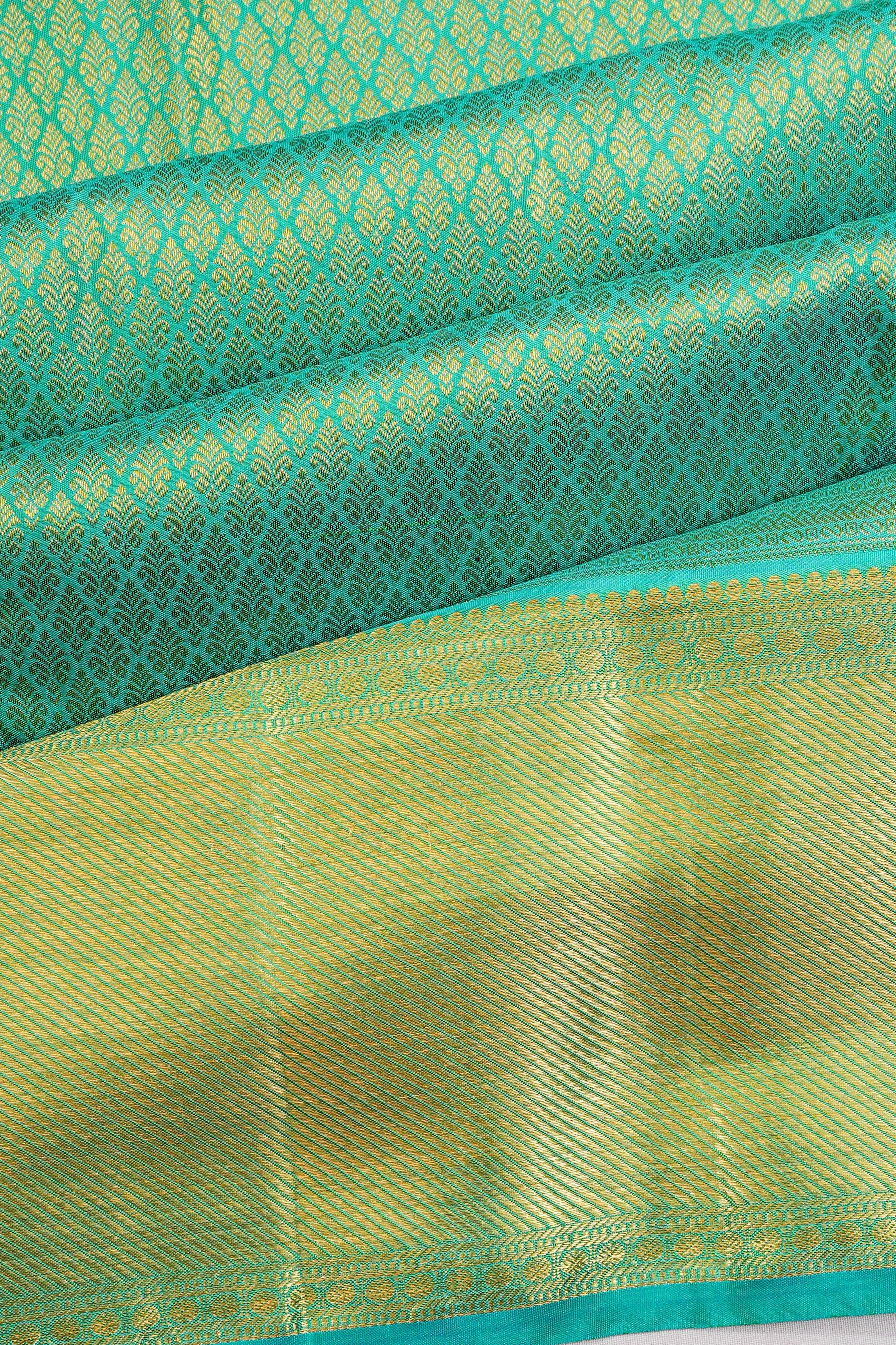 Taranga Kanchi Silk Brocade Sea Green Saree