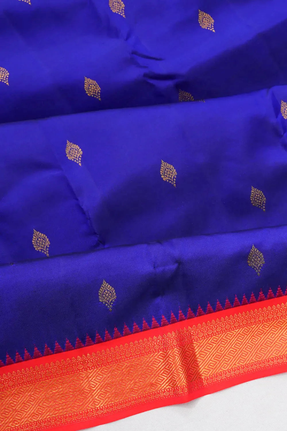 Taranga Kanchi Silk Butta Royal Blue Saree