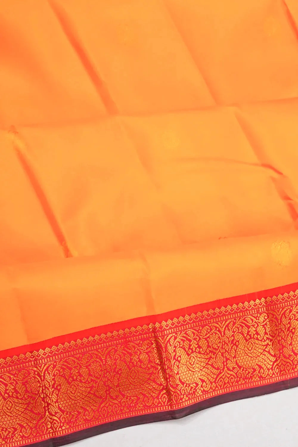 Taranga Kanchi Silk Butta Mustard Yellow Saree