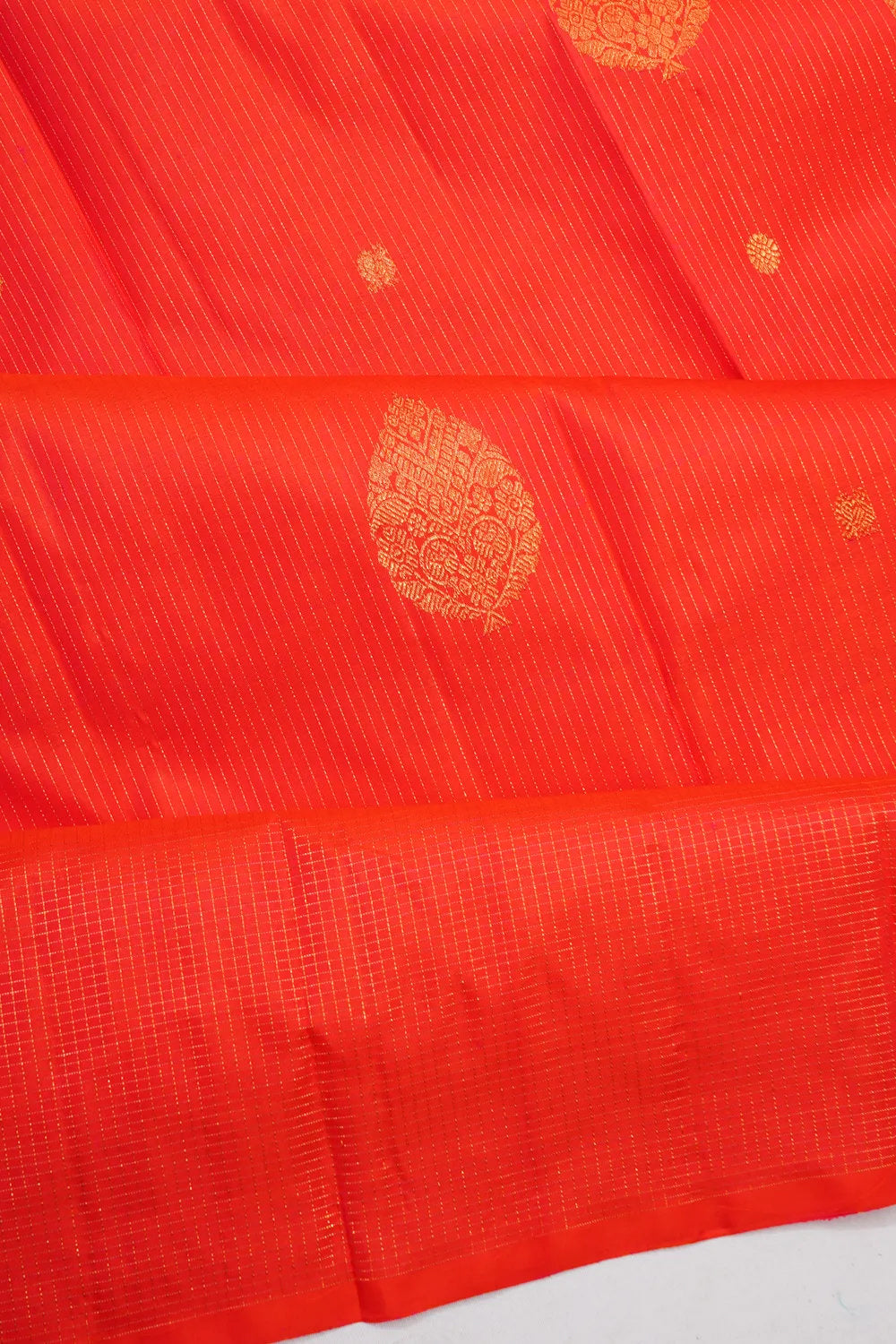 Taranga Kanchi Silk Lines And Butta Red Saree