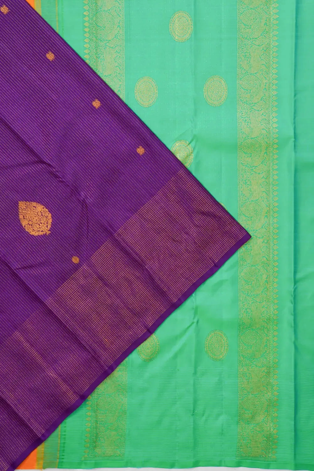 Taranga Kanchi Silk Lines And Butta Purple Saree