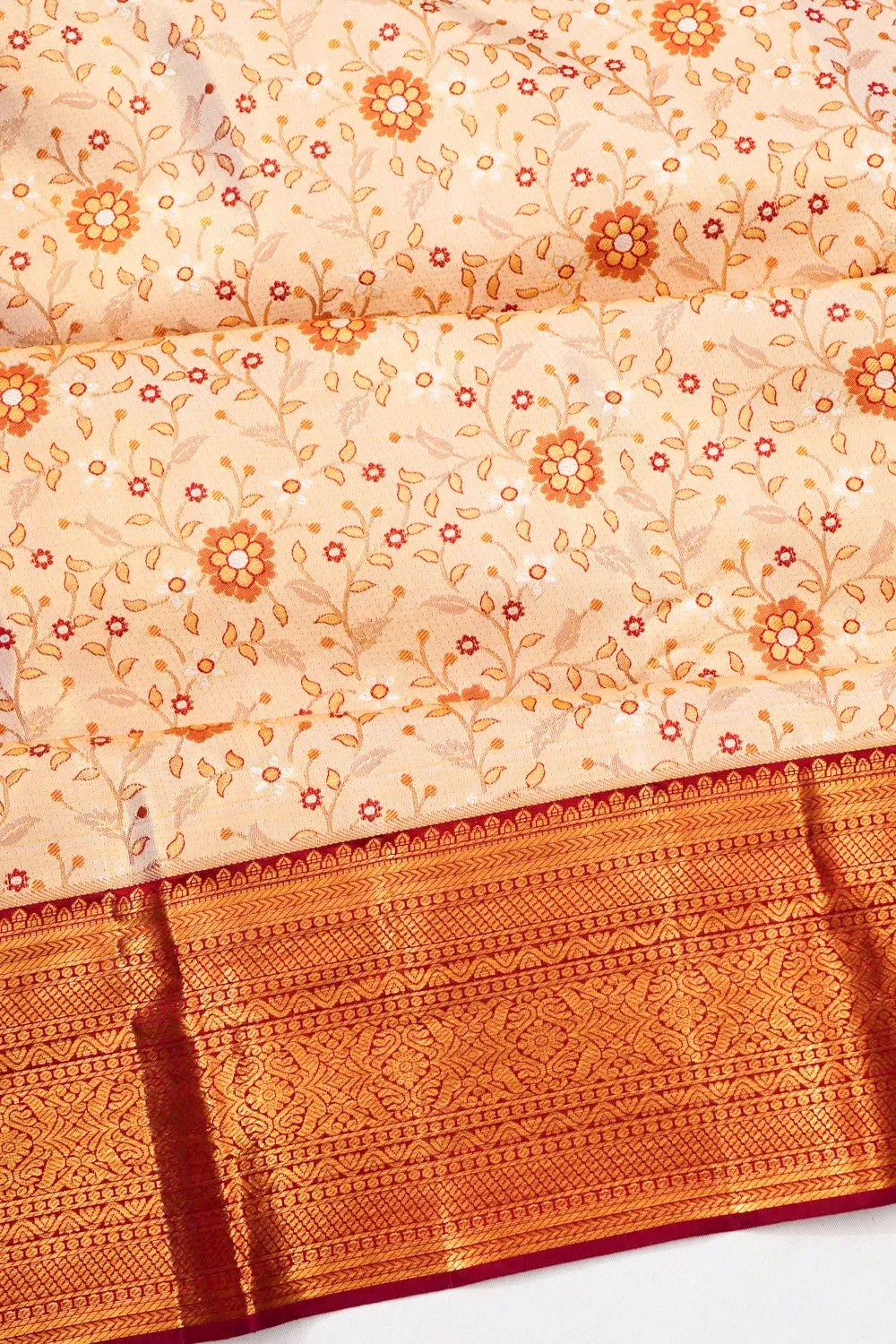 Taranga Kanchi Silk Tissue Gold Saree