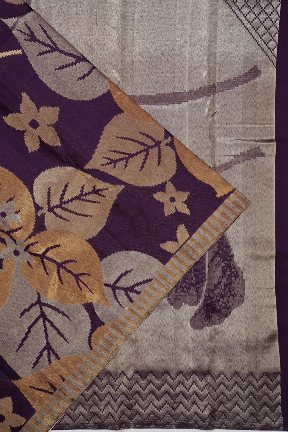 Taranga Kanchi Silk Tissue Brocade Purple Saree