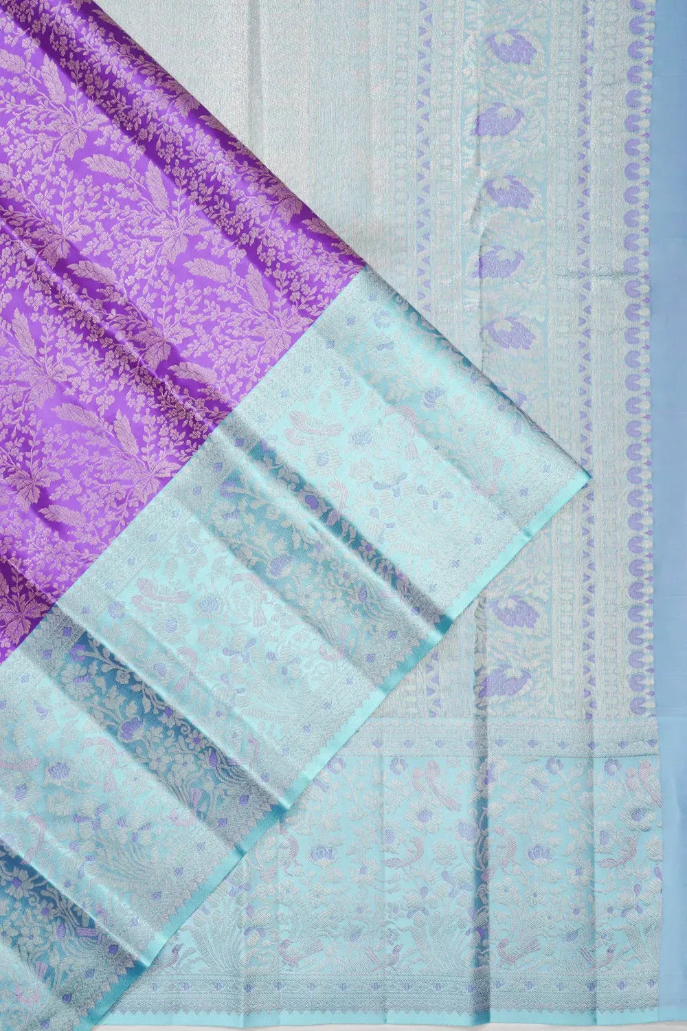 Taranga Kanchi Silk Brocade Purple Saree