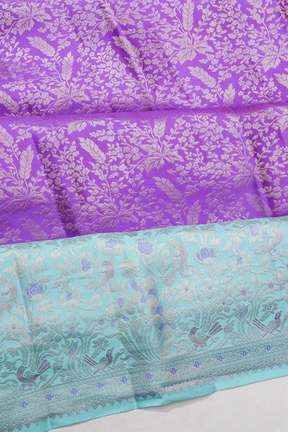 Taranga Kanchi Silk Brocade Purple Saree