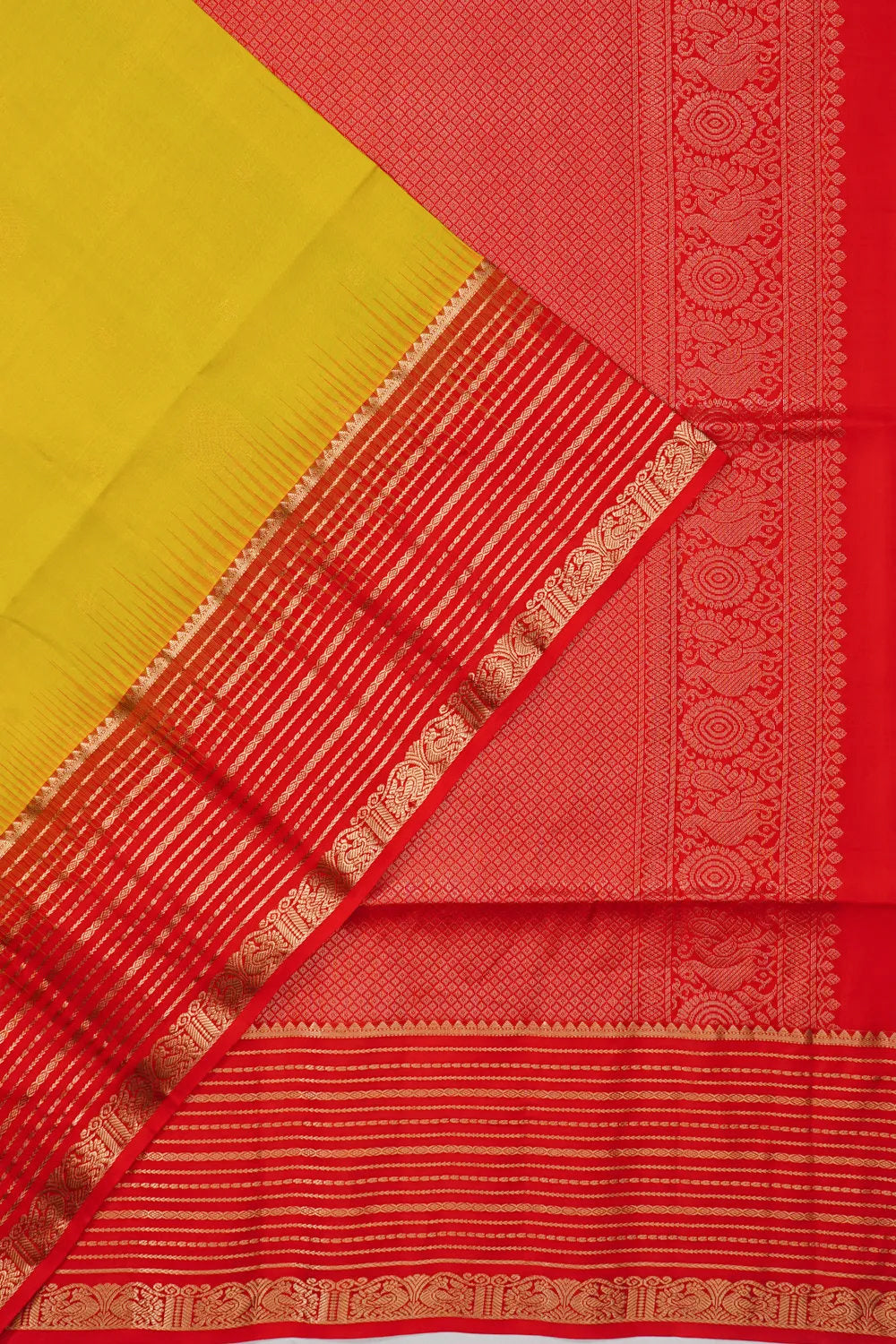 Coimbatore Silk Butta Yellow Saree