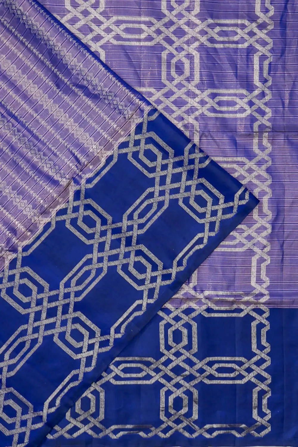 Coimbatore Silk Tissue Brocade Violet Saree