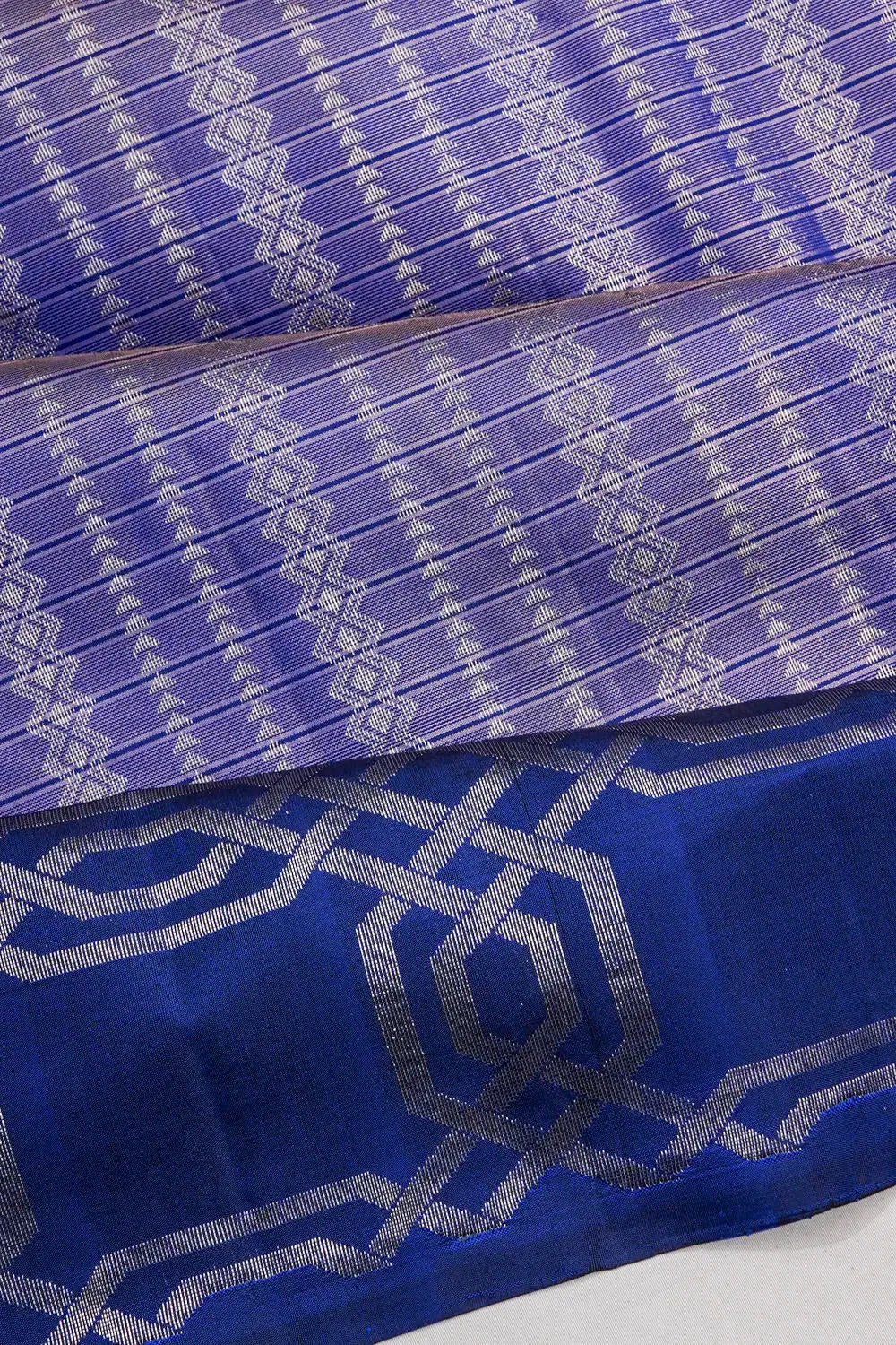 Coimbatore Silk Tissue Brocade Violet Saree