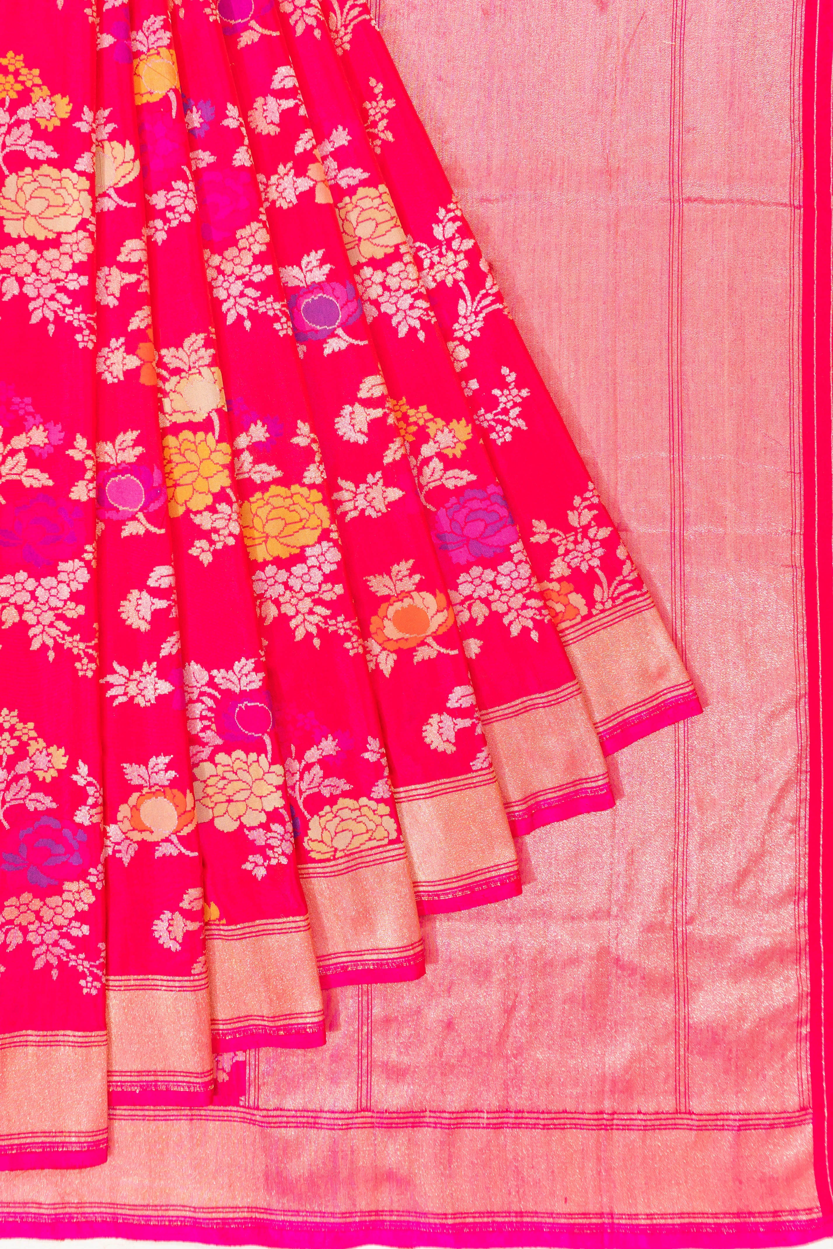 Banarasi Silk Kadwa Jaal Red Saree