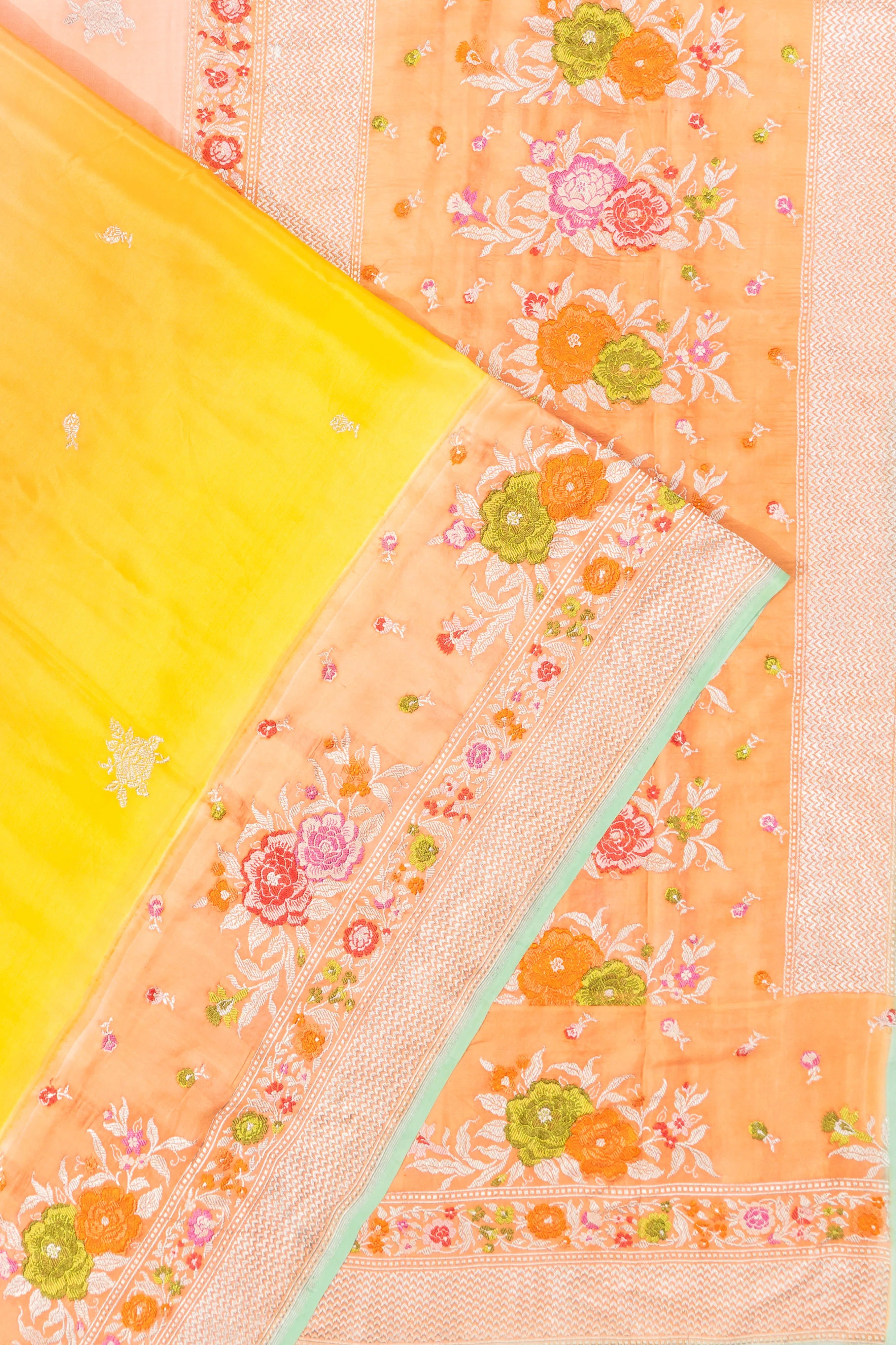 Banarasi Satin Butta Multicolour Saree