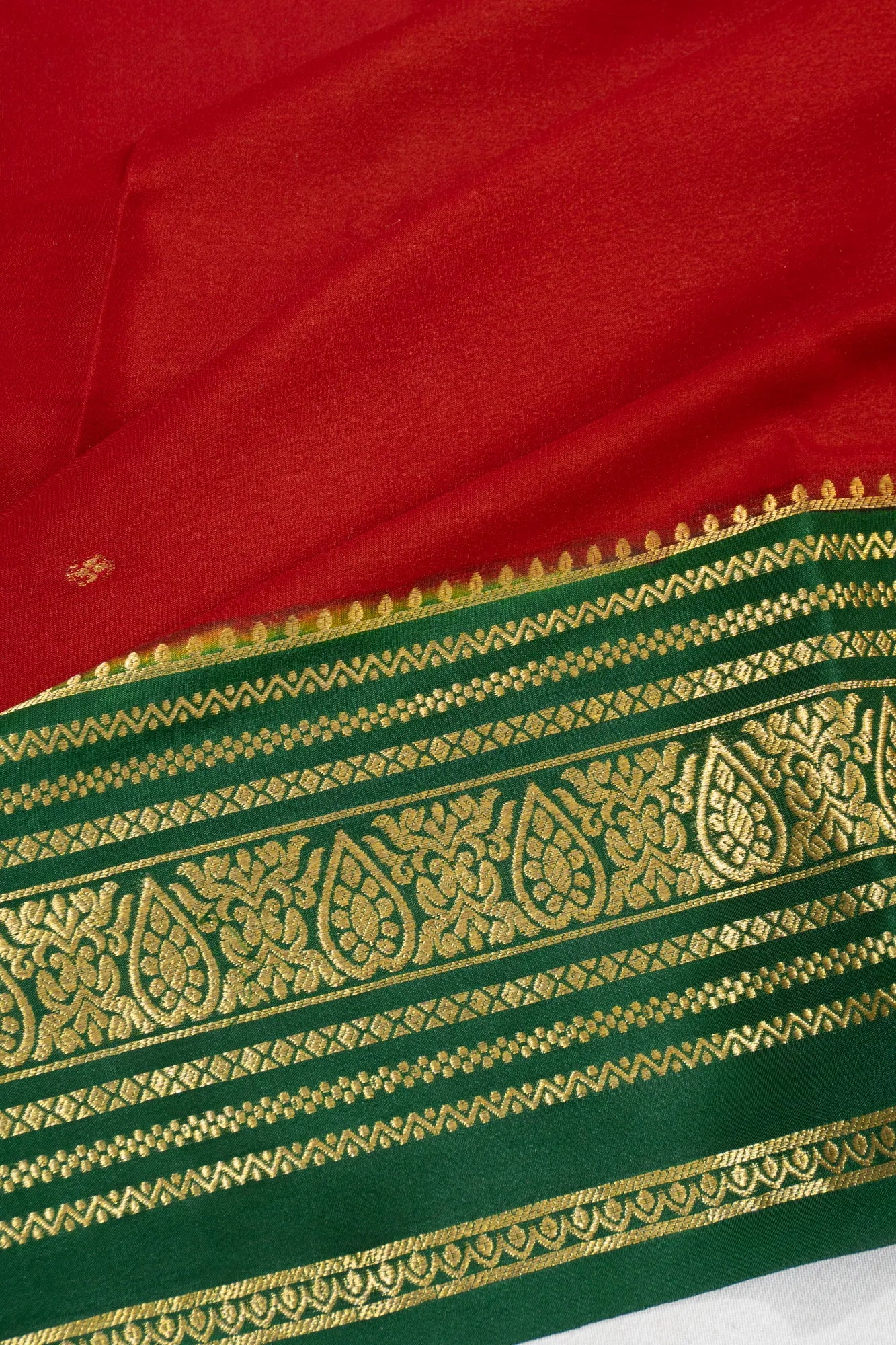 Mysore Silk Butta Red Saree