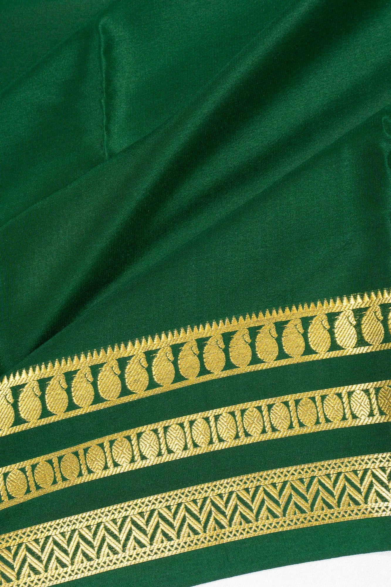 Mysore Silk Plain Green Saree