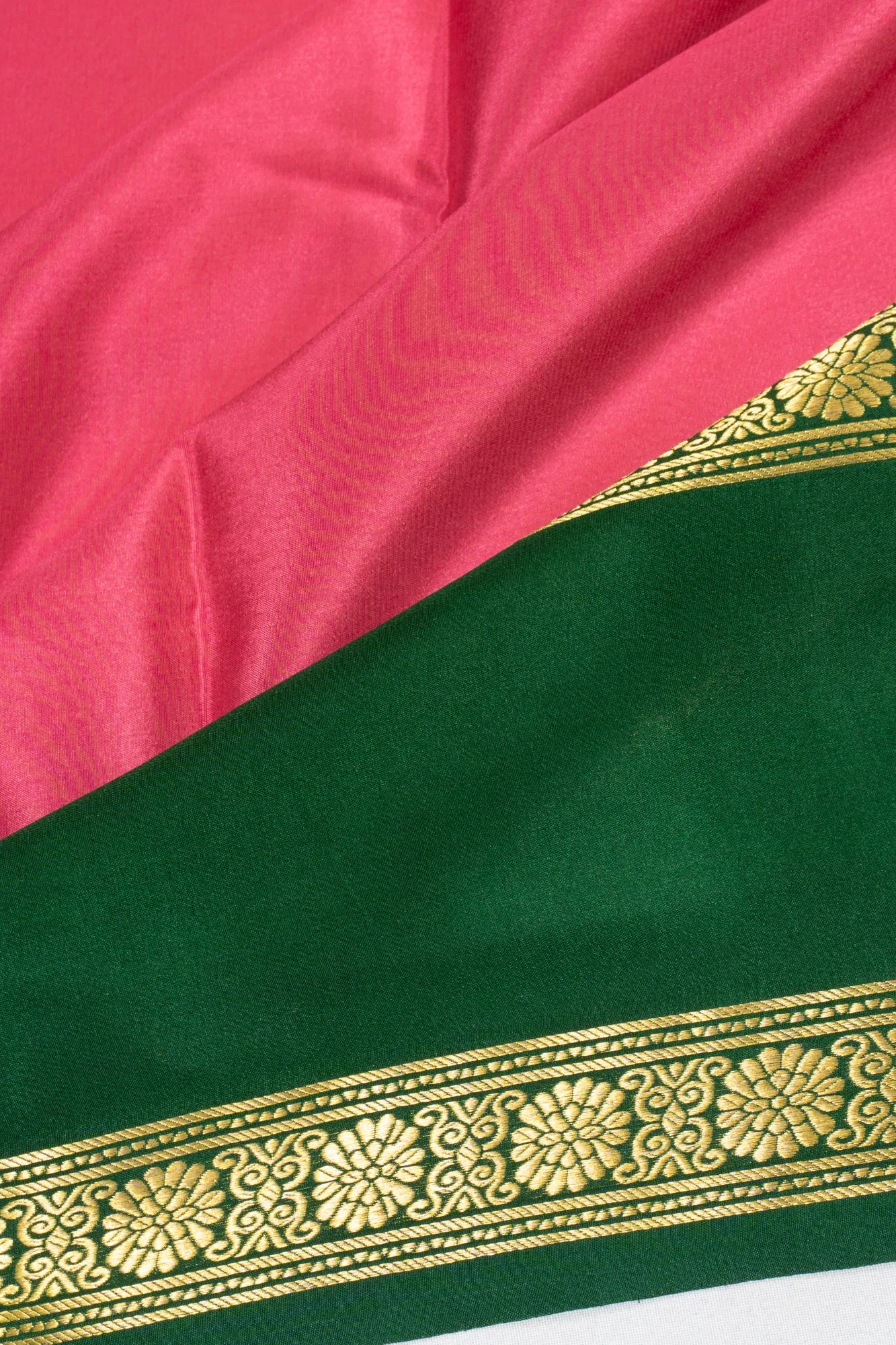 Mysore Silk Plain Pink Saree