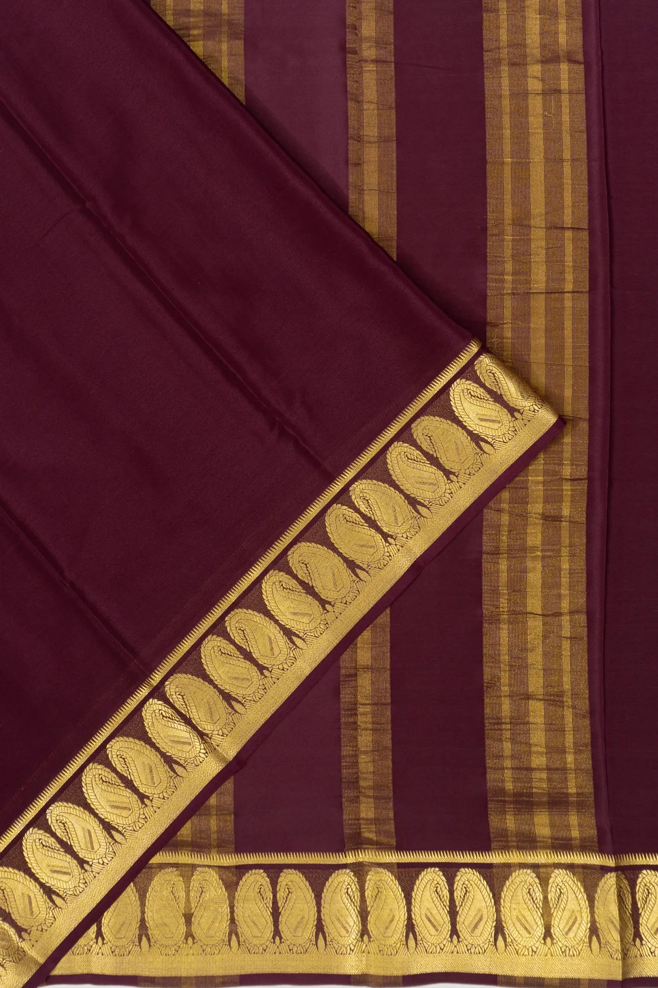 Mysore Silk Plain Maroon Saree