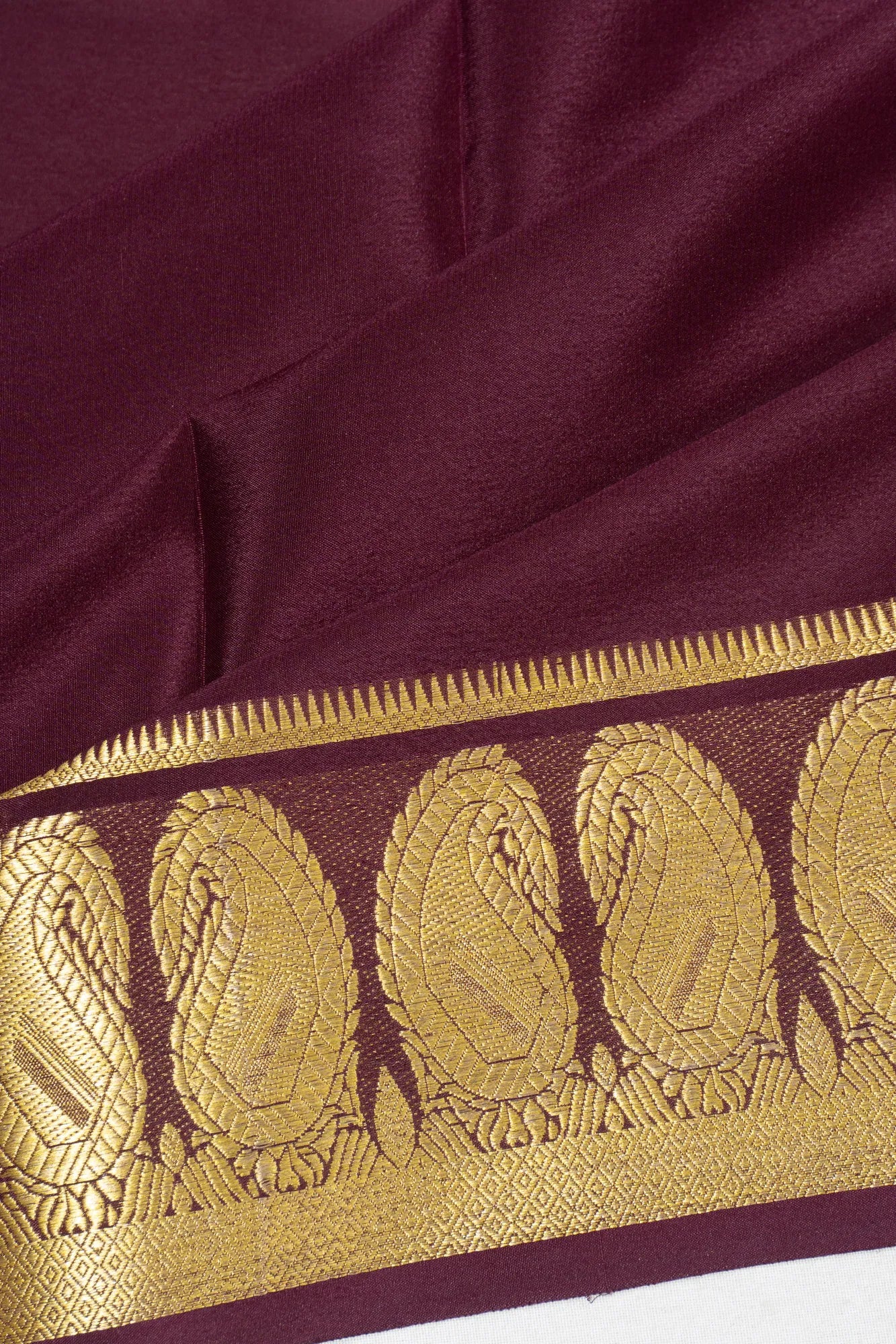 Mysore Silk Plain Maroon Saree