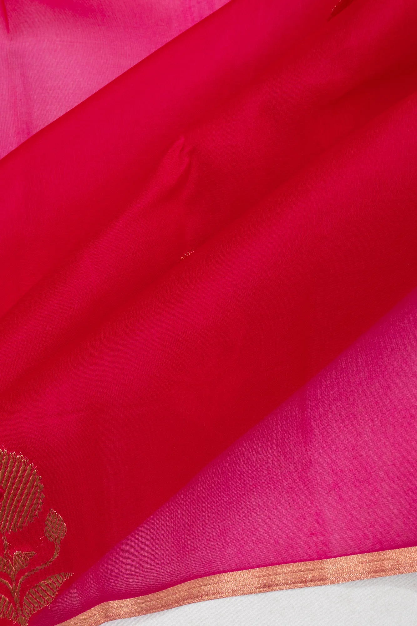 Banarasi Kora Organza Butta Red Saree