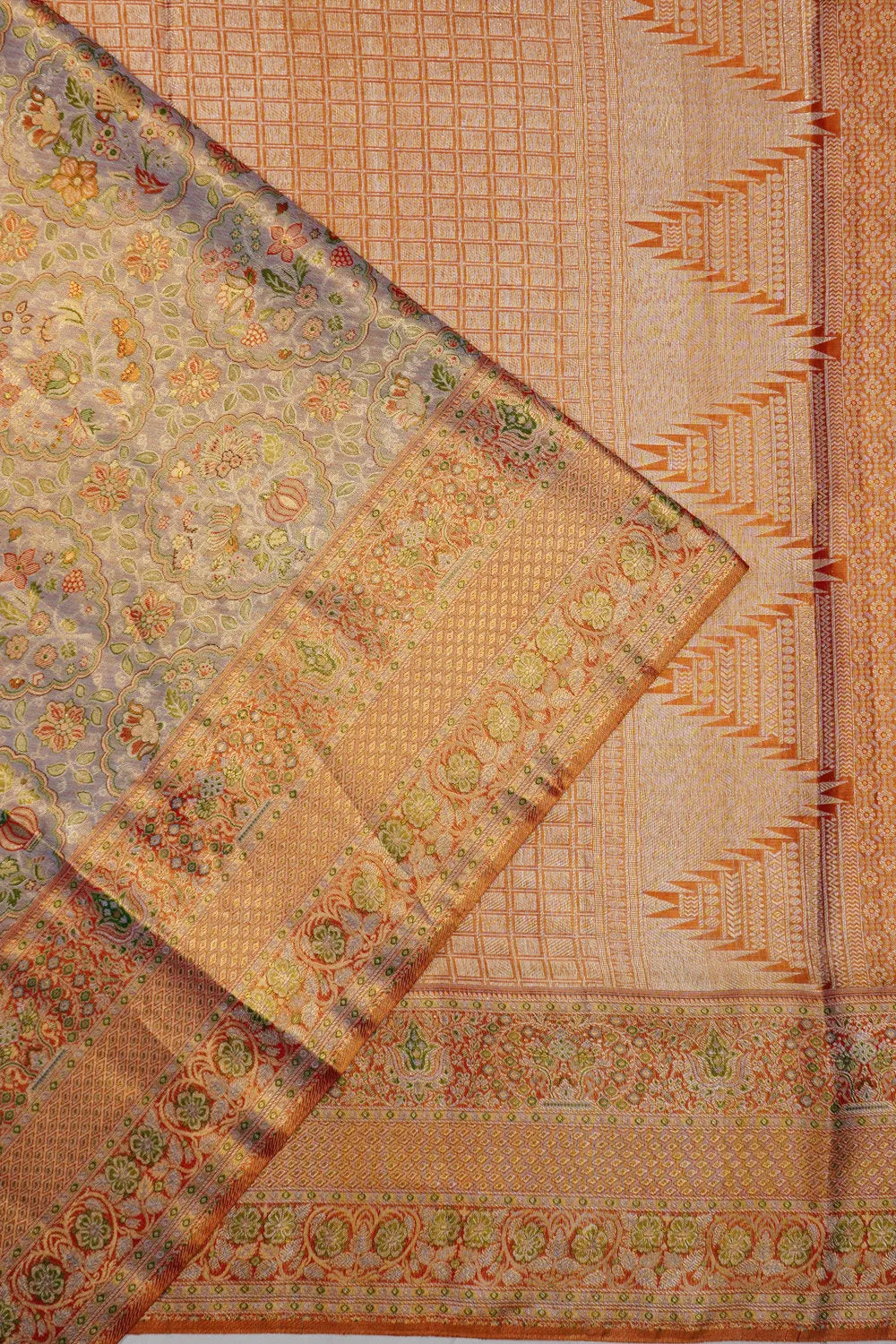 Taranga Kanchi Silk Tissue Brocade Lilac Saree