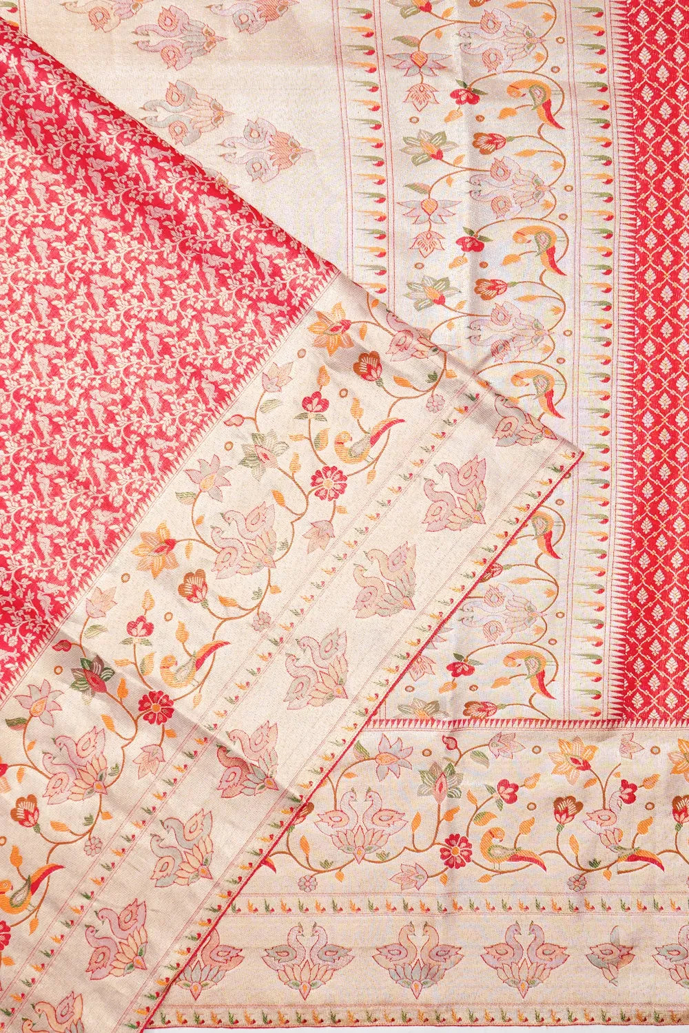 Kanchipuram Silk Brocade Red Saree