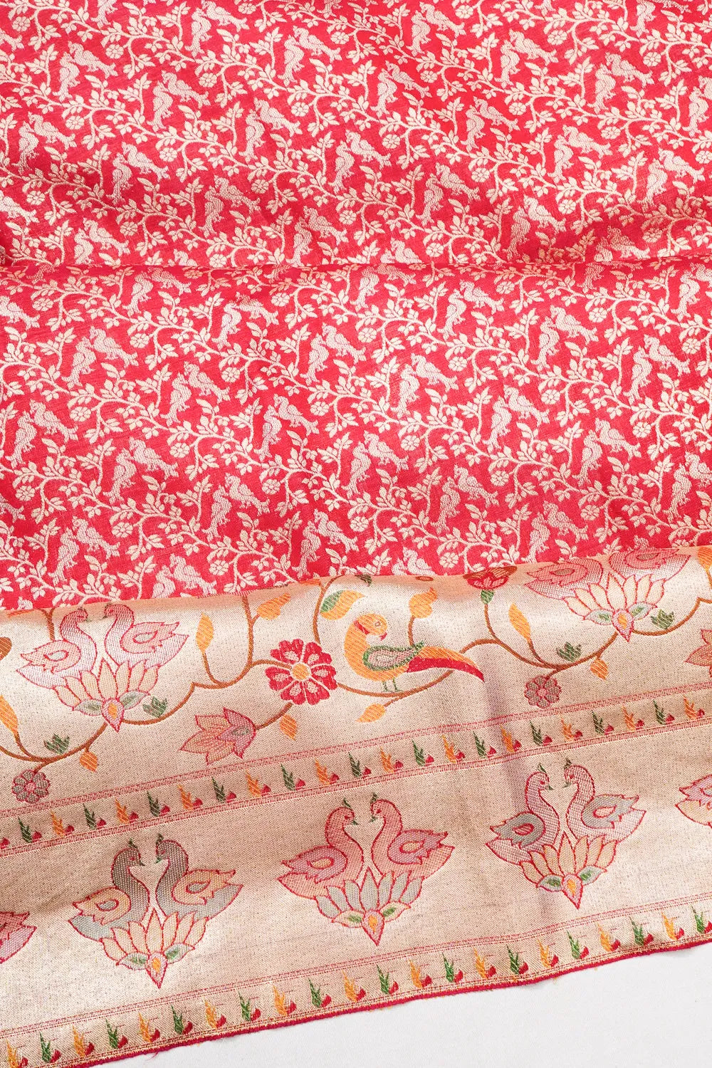 Kanchipuram Silk Brocade Red Saree