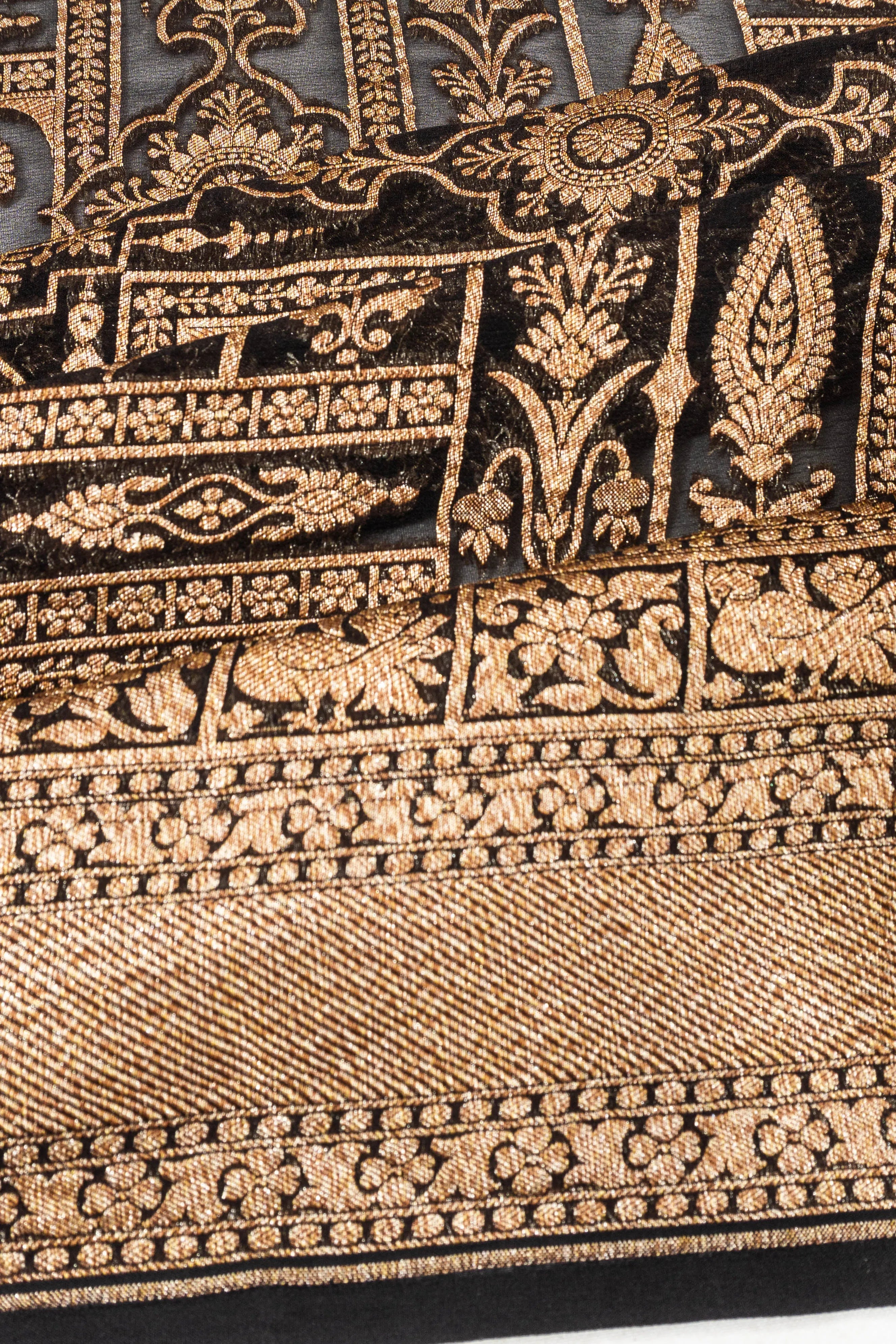 Banarasi Georgette Brocade Black Saree