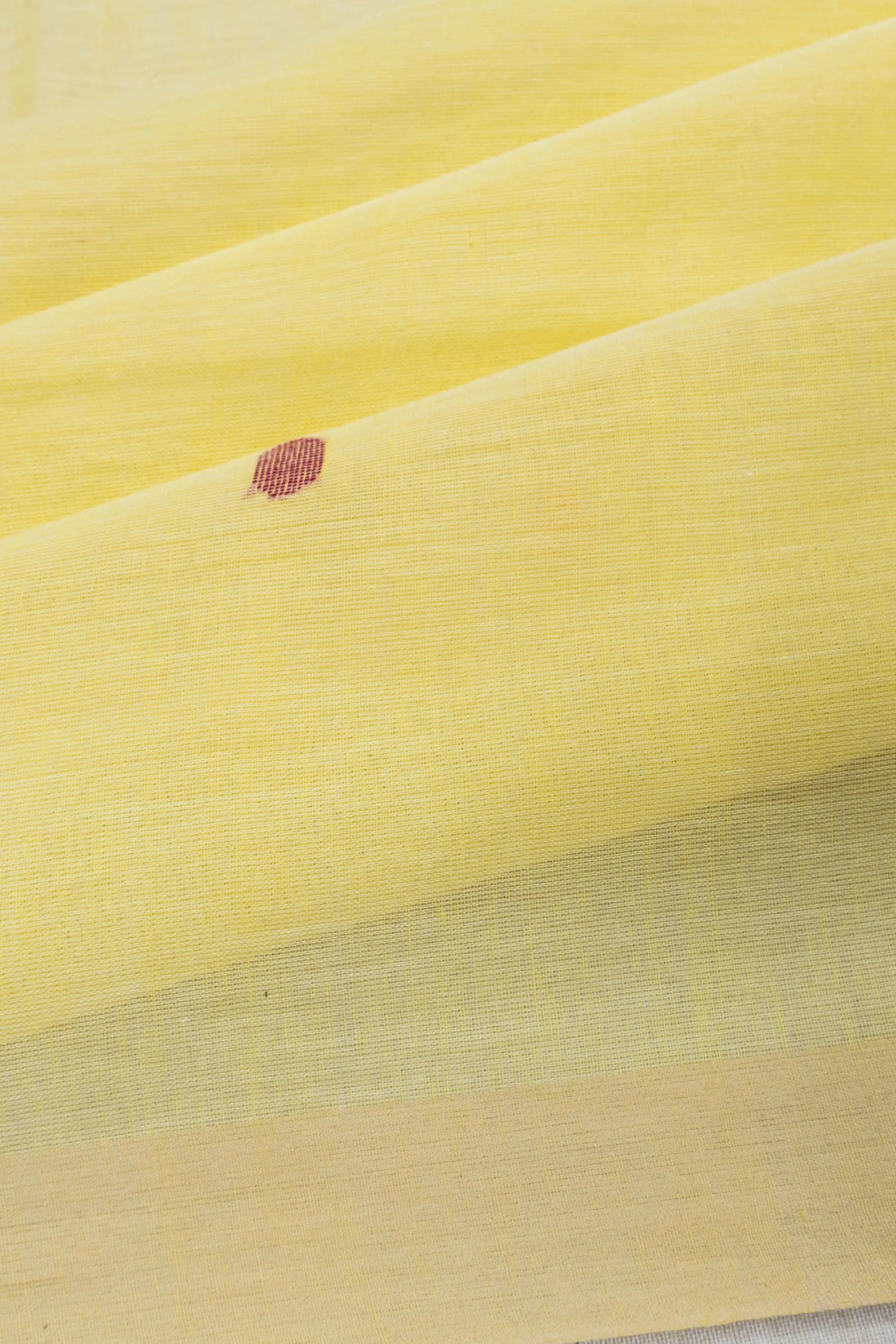 Phulia Cotton Butta Pale Yellow Saree