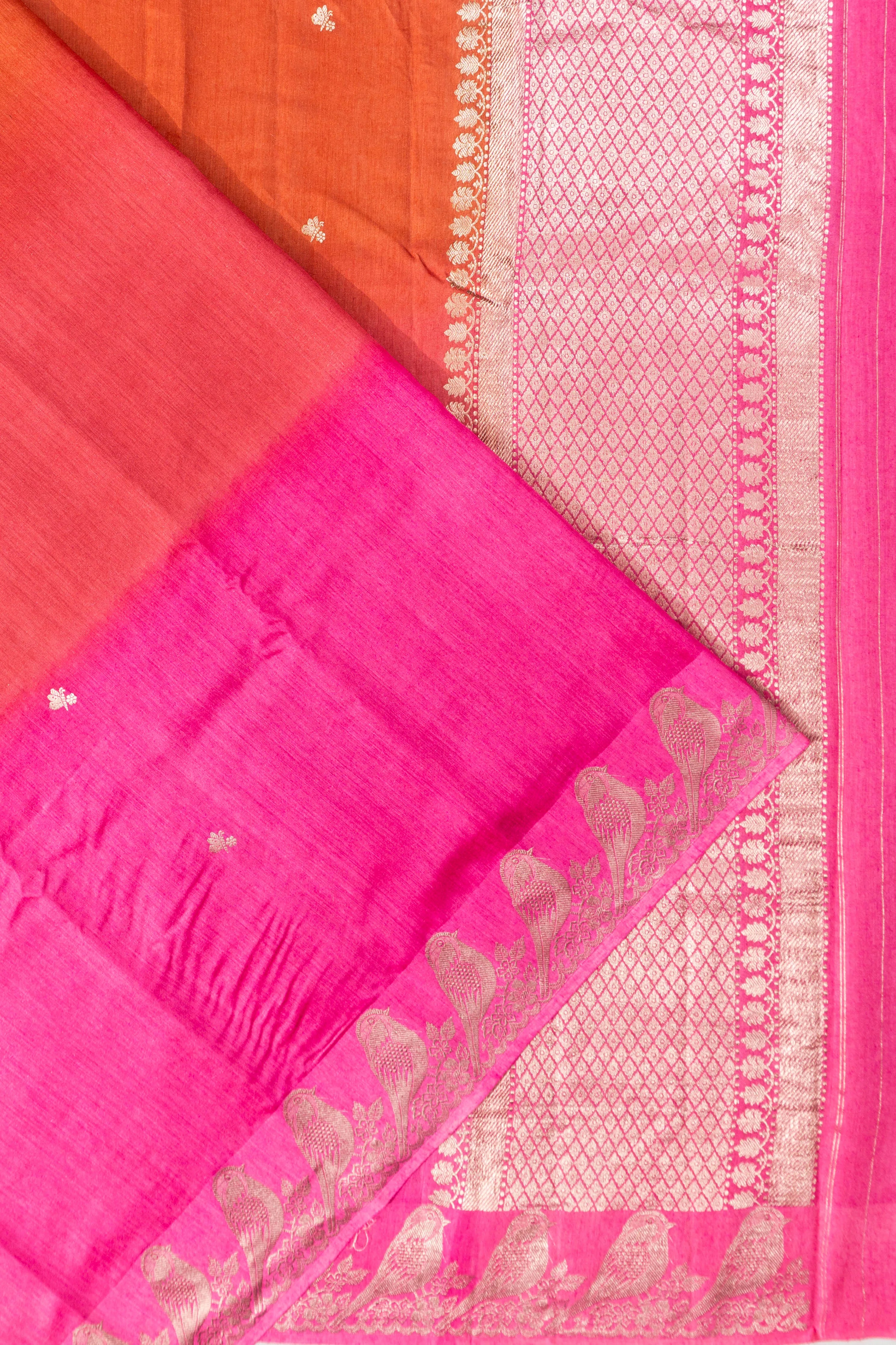 Tussar Butta Multicolour Saree