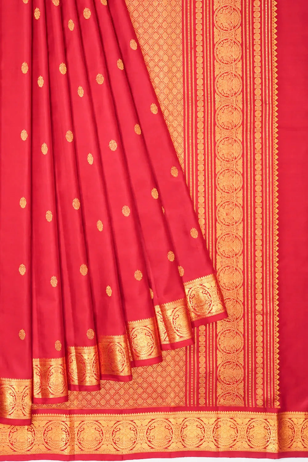 Kanchipuram Silk Butta Red Saree