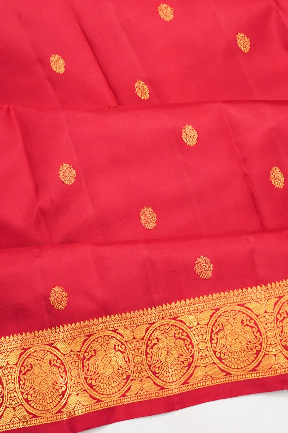 Kanchipuram Silk Butta Red Saree