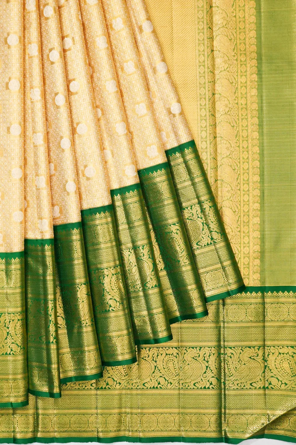 Kanchipuram Silk Brocade Gold Saree