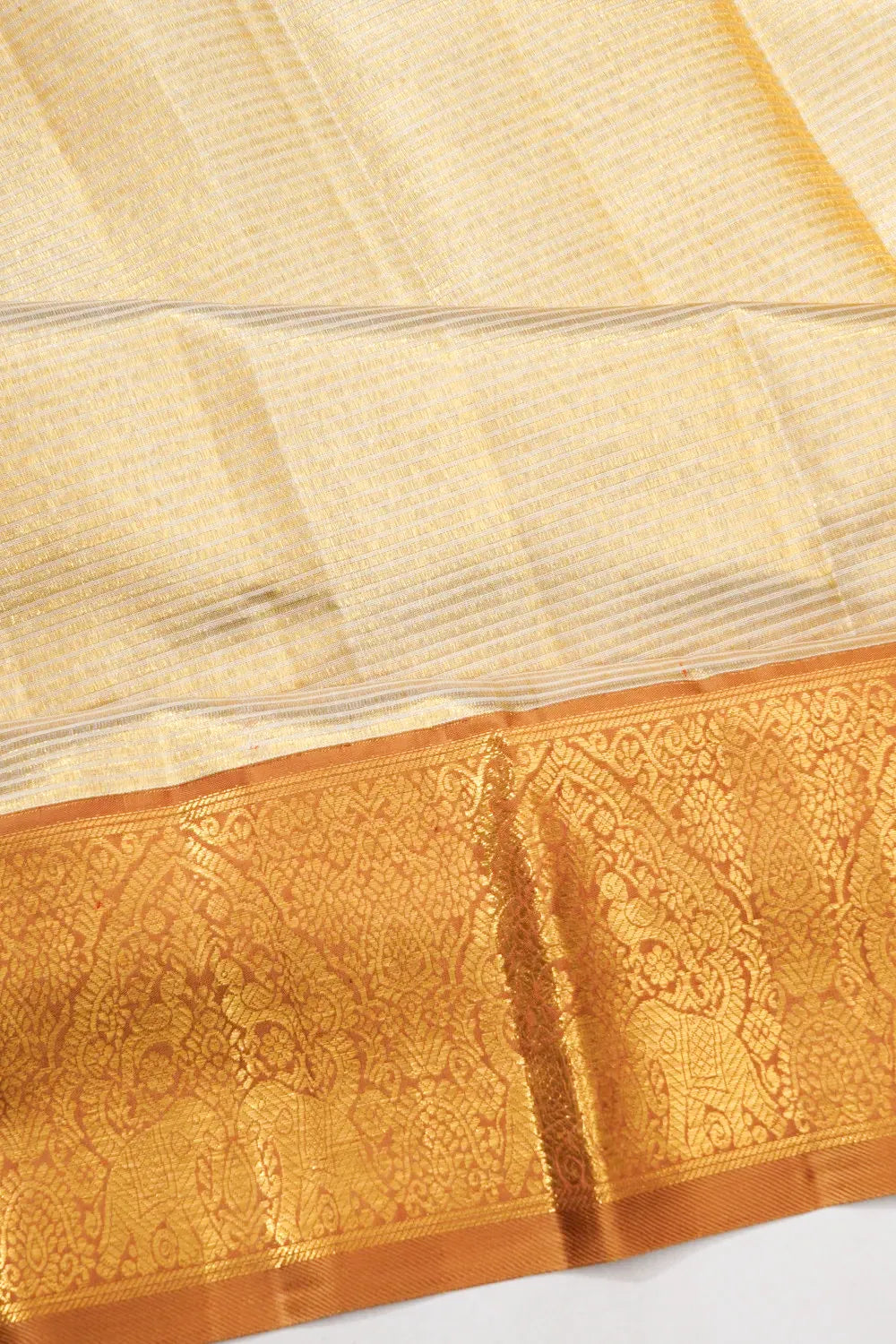 Kanchipuram Silk Tissue Gold Saree