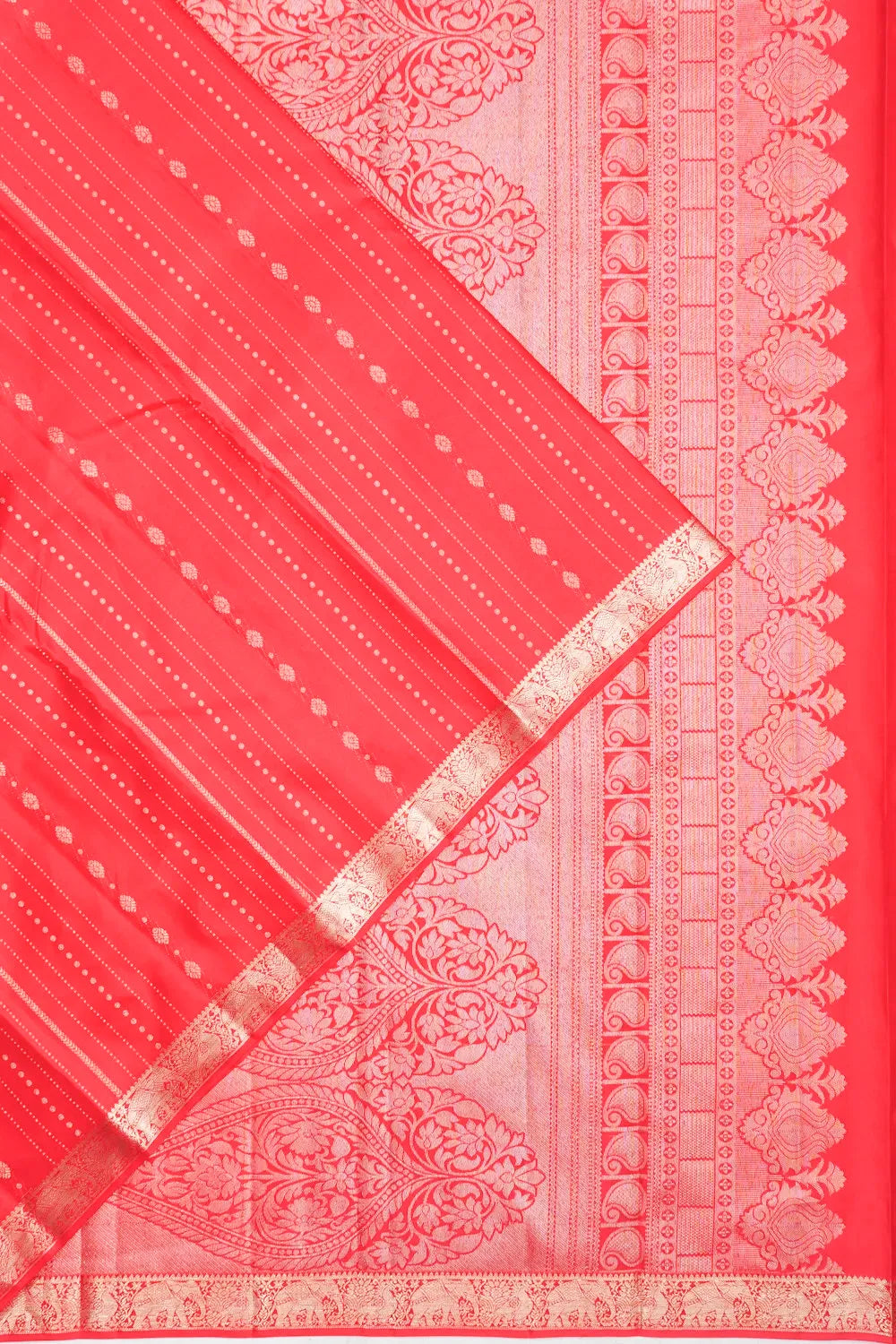 Taranga Kanchi Silk Brocade Red Saree