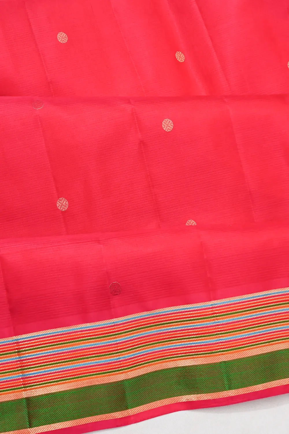 Coimbatore Soft Silk Polka Butta Red Saree