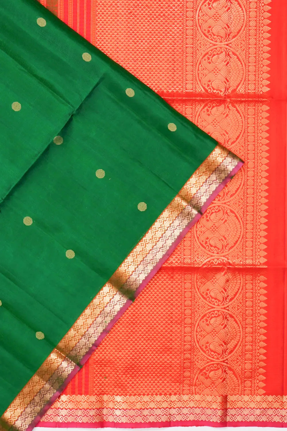 Coimbatore Soft Silk Butta Green Saree